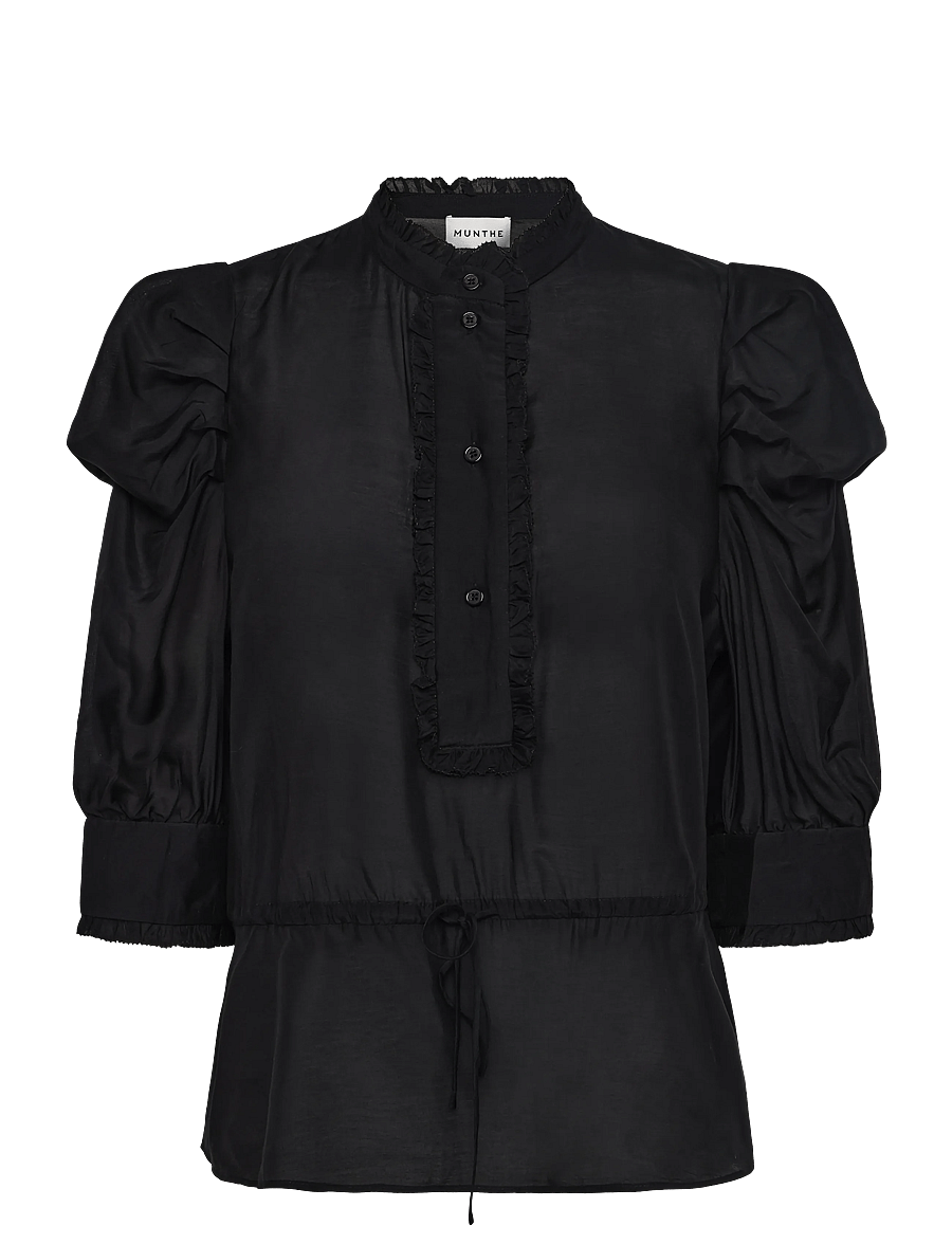 Munthe - VASTU - kortärmade blusar - black - 1
