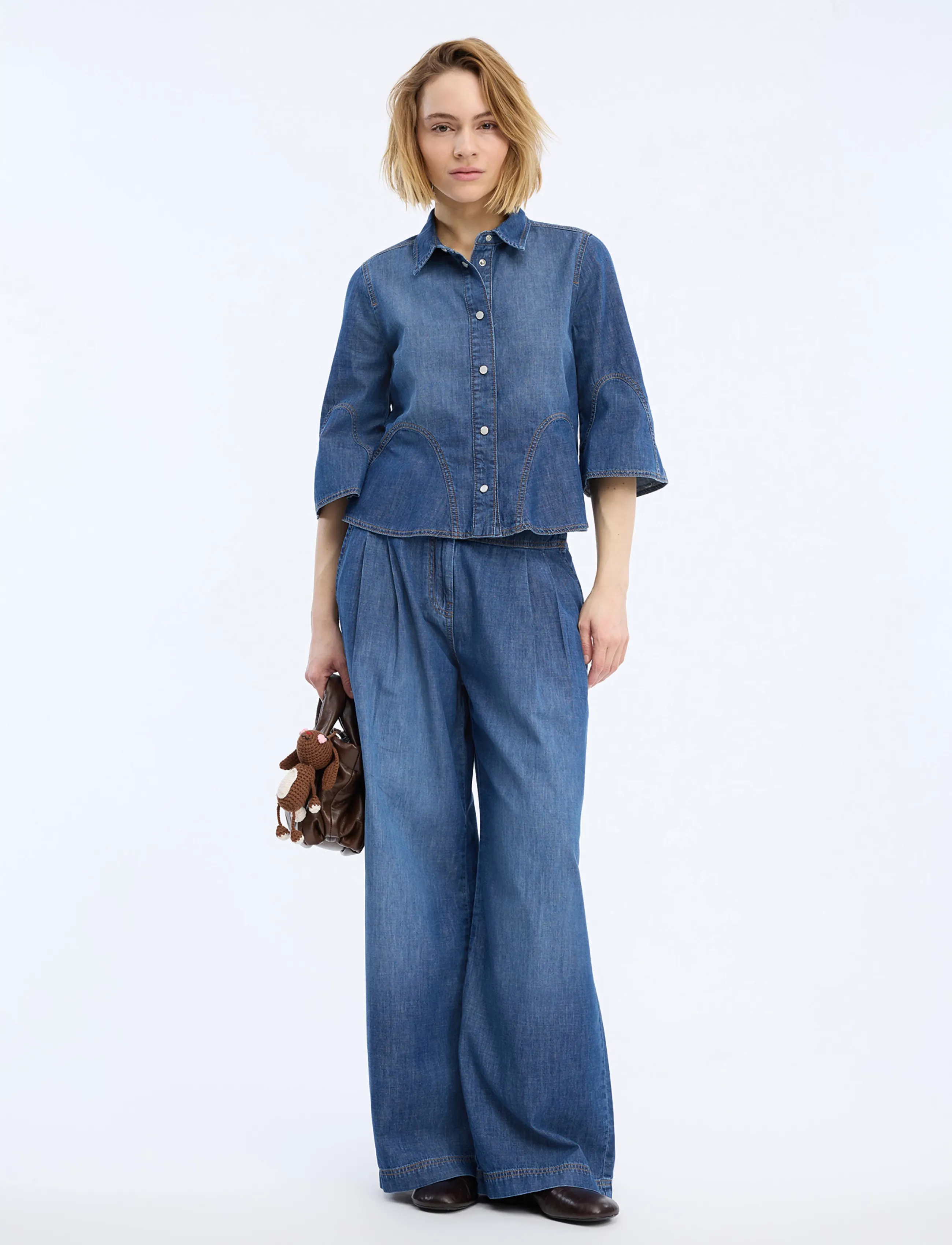 Munthe - VUNNA - jeanshemden - blue - 3