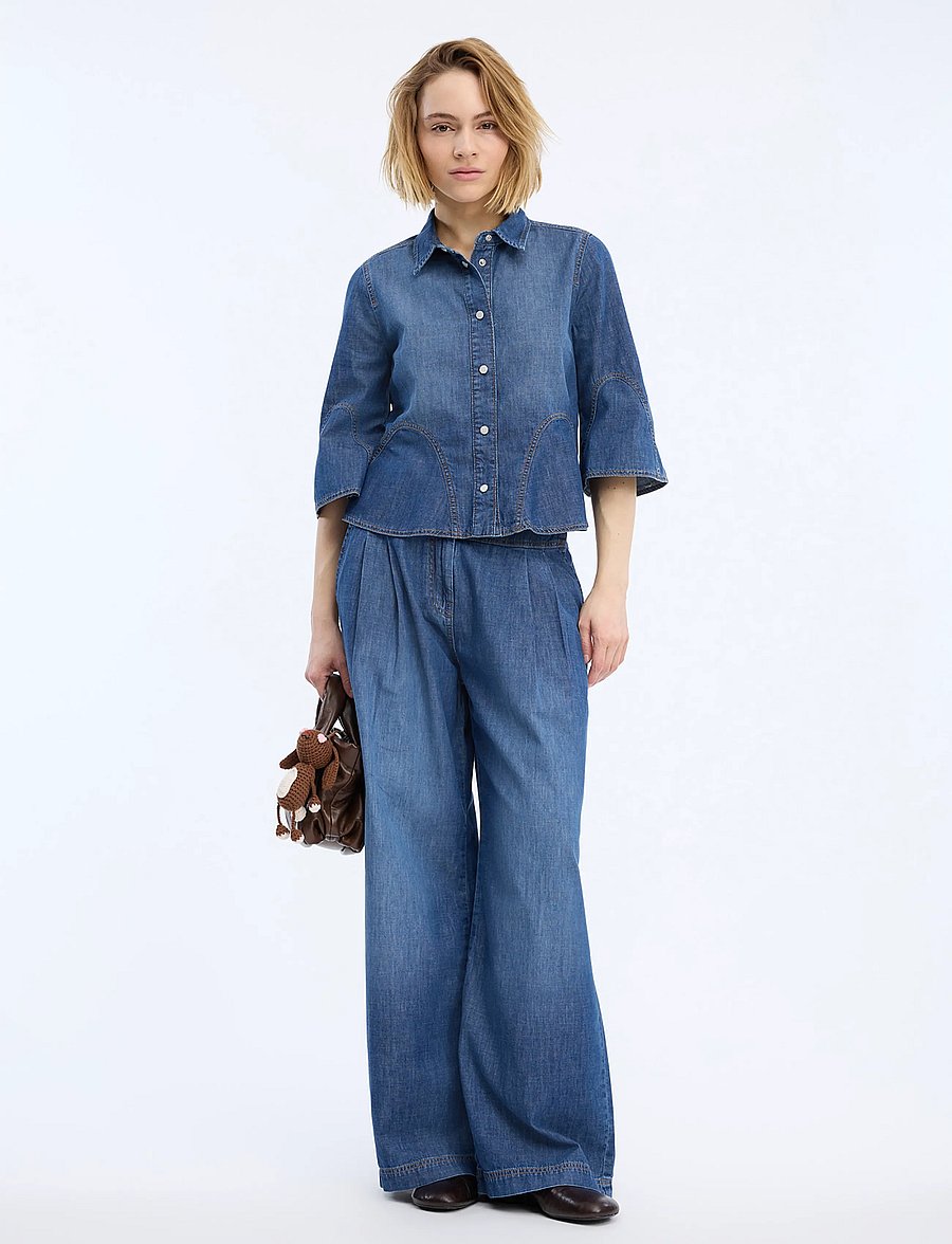 Munthe - VUNNA - jeanshemden - blue - 3