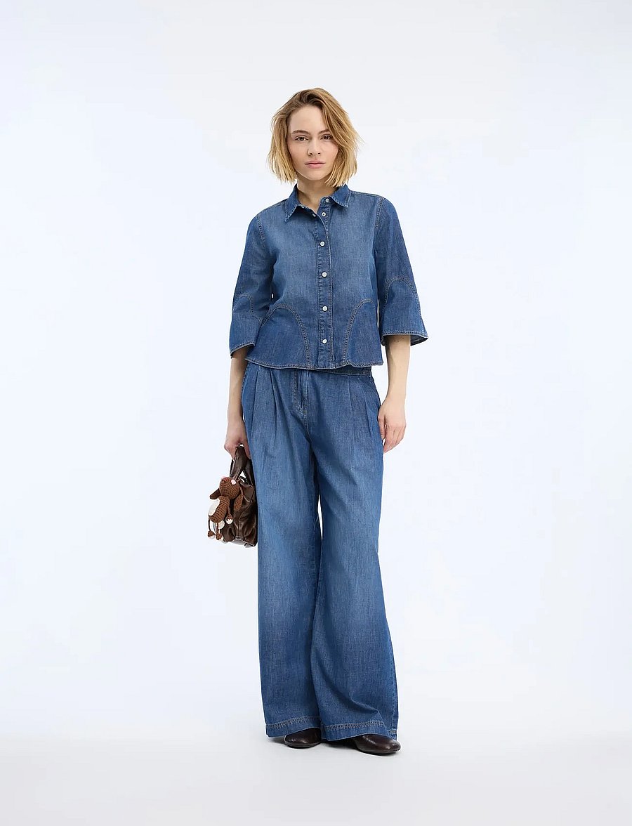 Munthe - VUNNA - jeanshemden - blue - 4