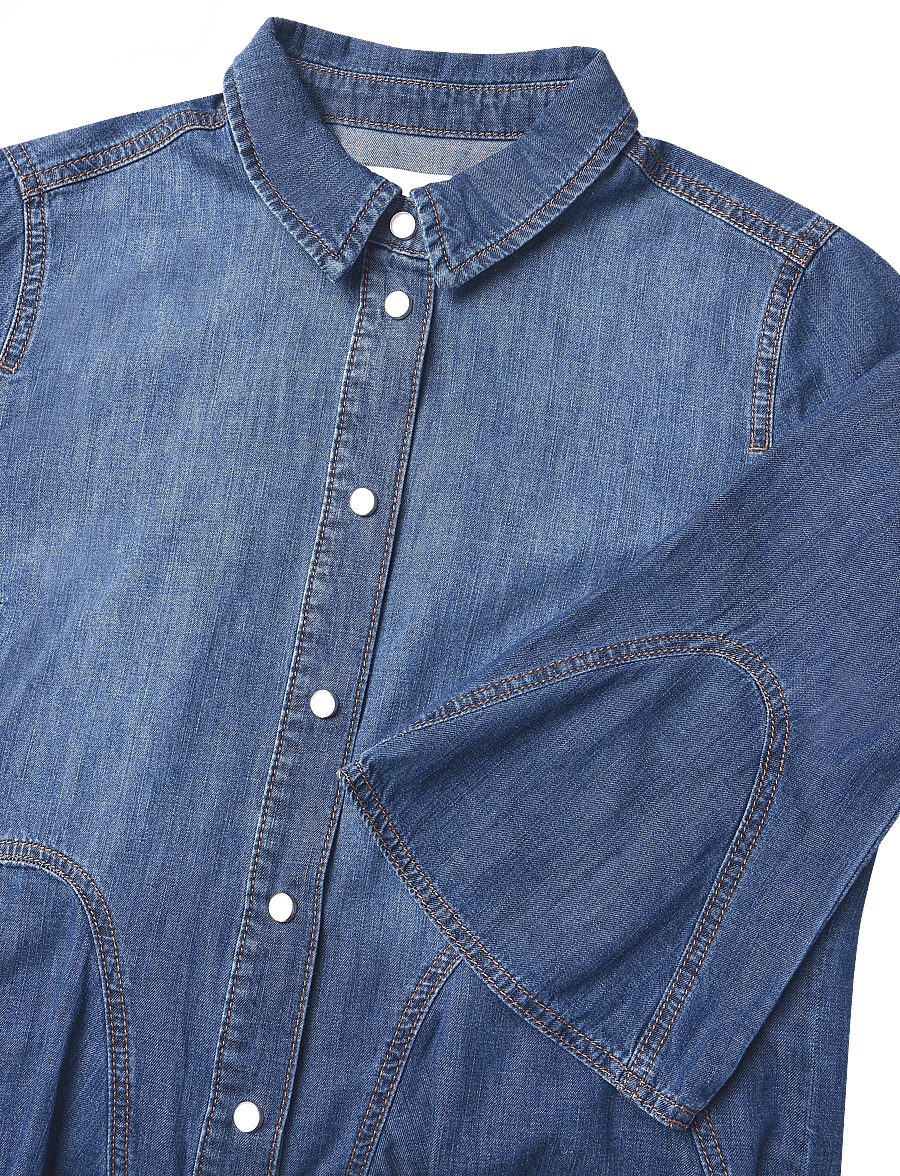 Munthe - VUNNA - jeanshemden - blue - 5