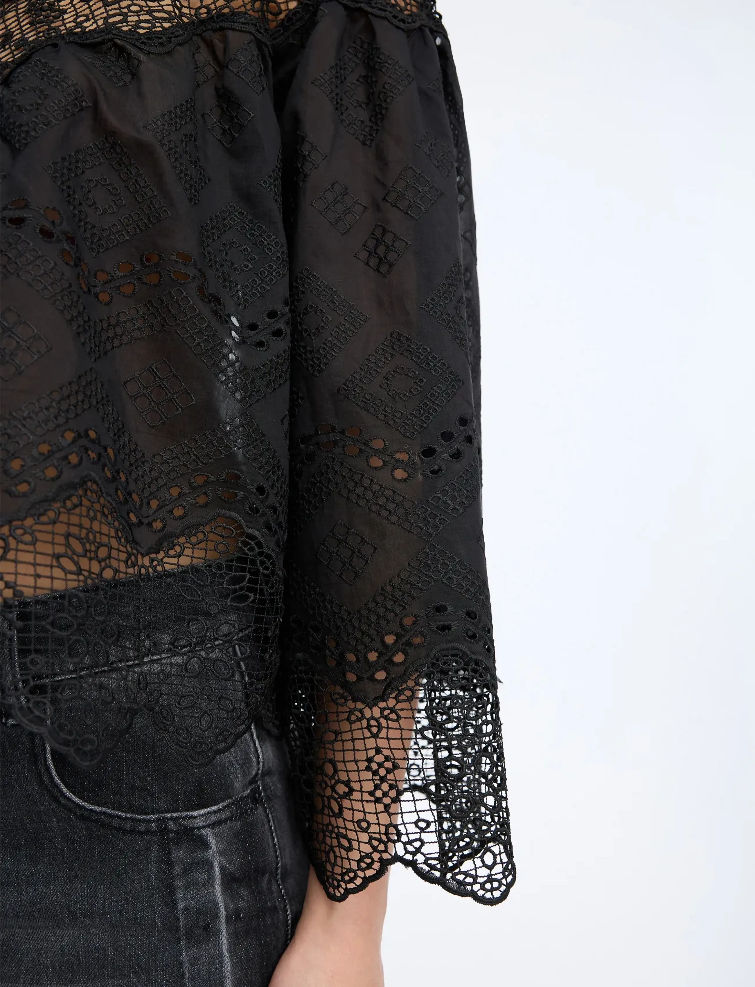 Munthe - VALIANCE - pikkade varrukatega pluusid - black - 4