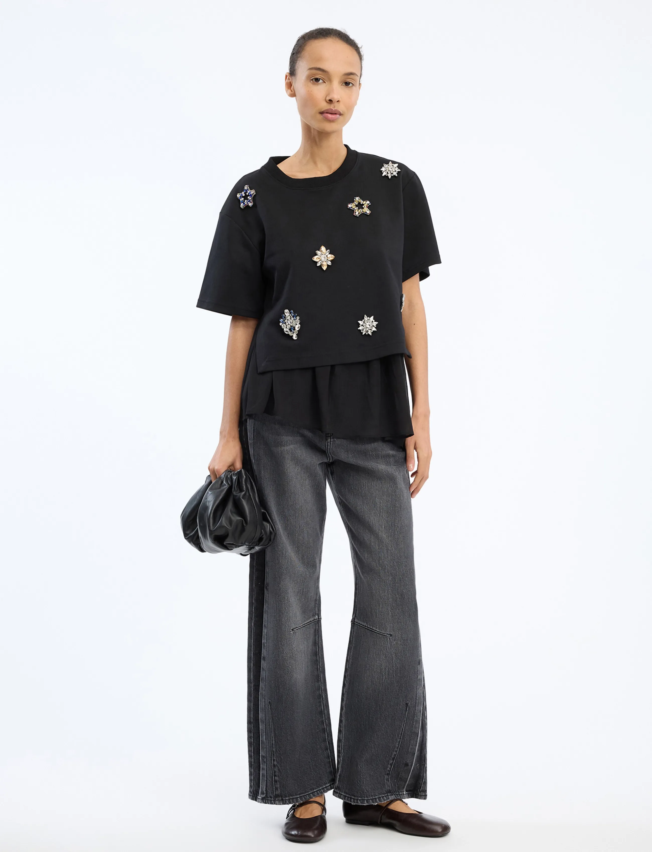 Munthe VACH - T-shirts - BLACK / black