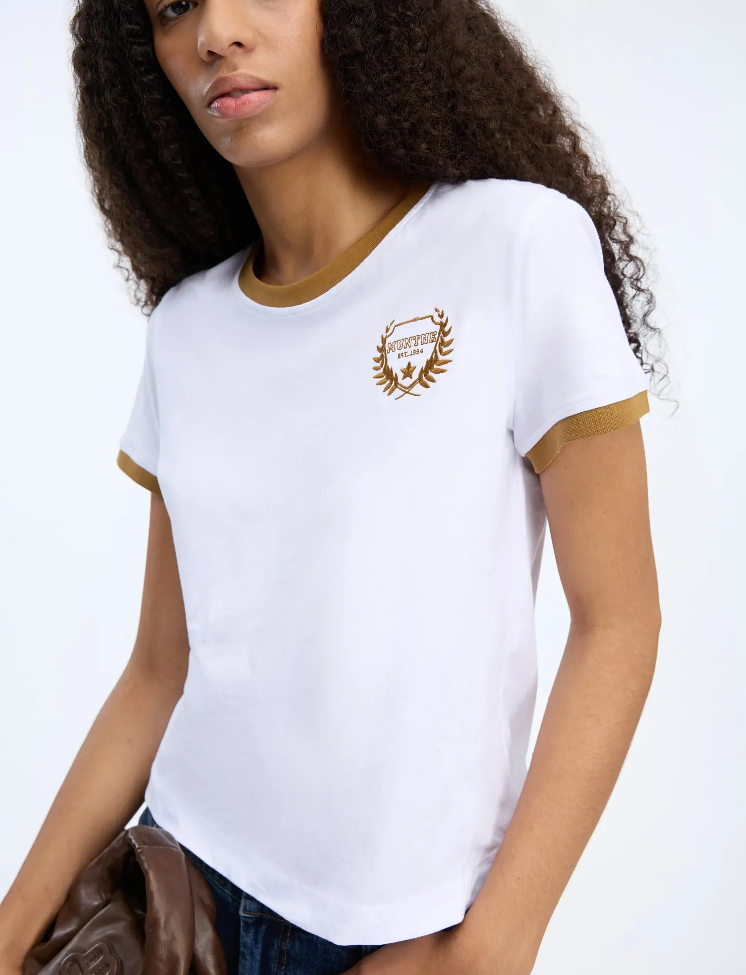 Munthe Vagary, Kvinder, Ringer T-shirt, Hvid, Str: 42