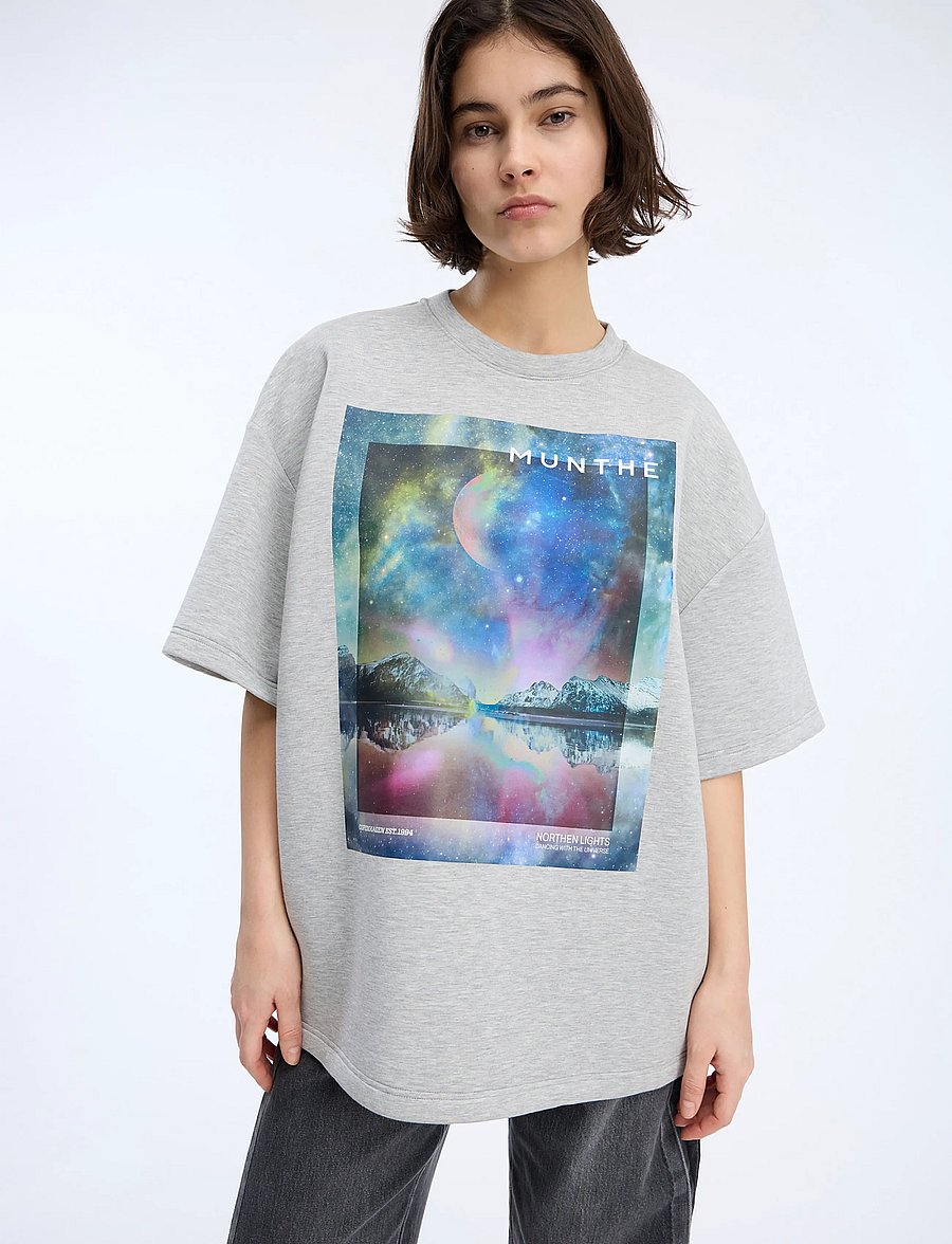 Munthe - VAPLOI - t-shirts - light grey - 4