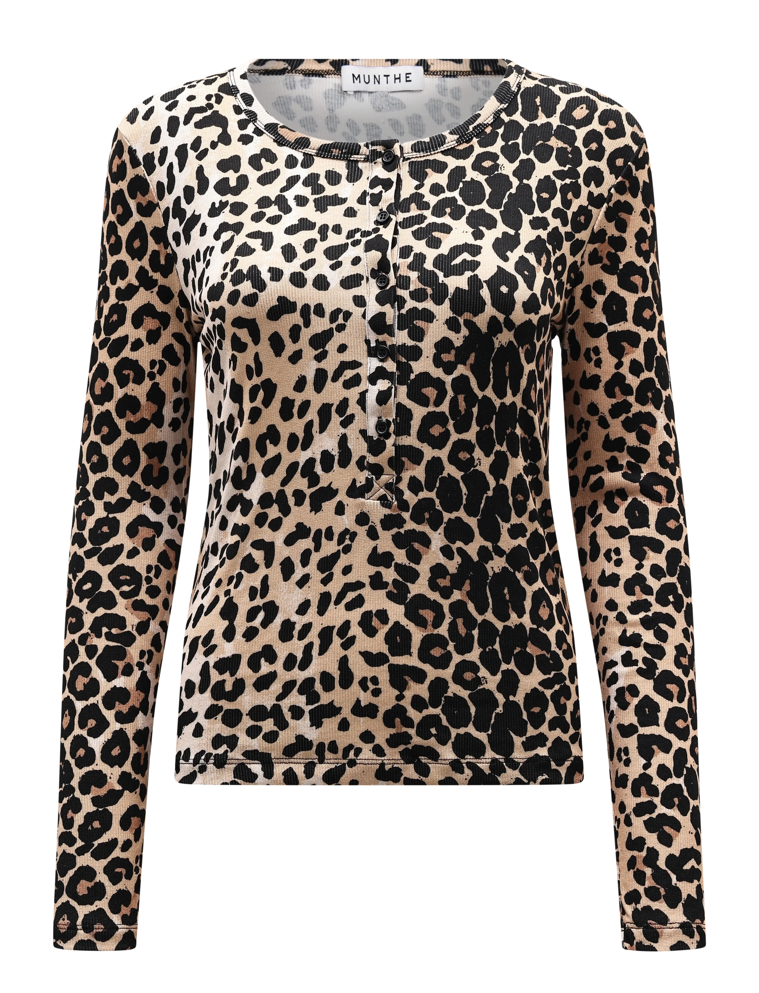 Munthe GRACE - T-Shirts & Tops - PRINT ANIMAL / beige