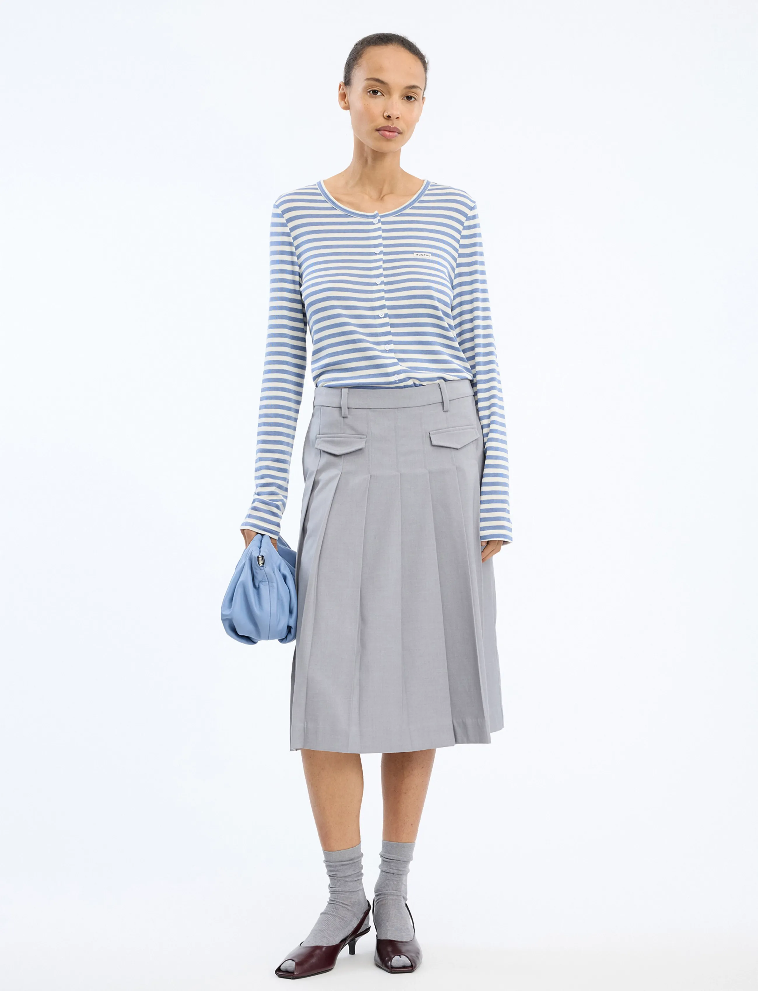 Munthe VUZZA - Long-sleeved tops - BLUE / blue