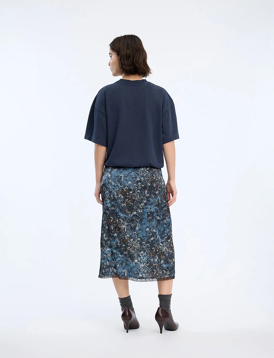 Munthe - VAIA - midi skirts - print blue - 3