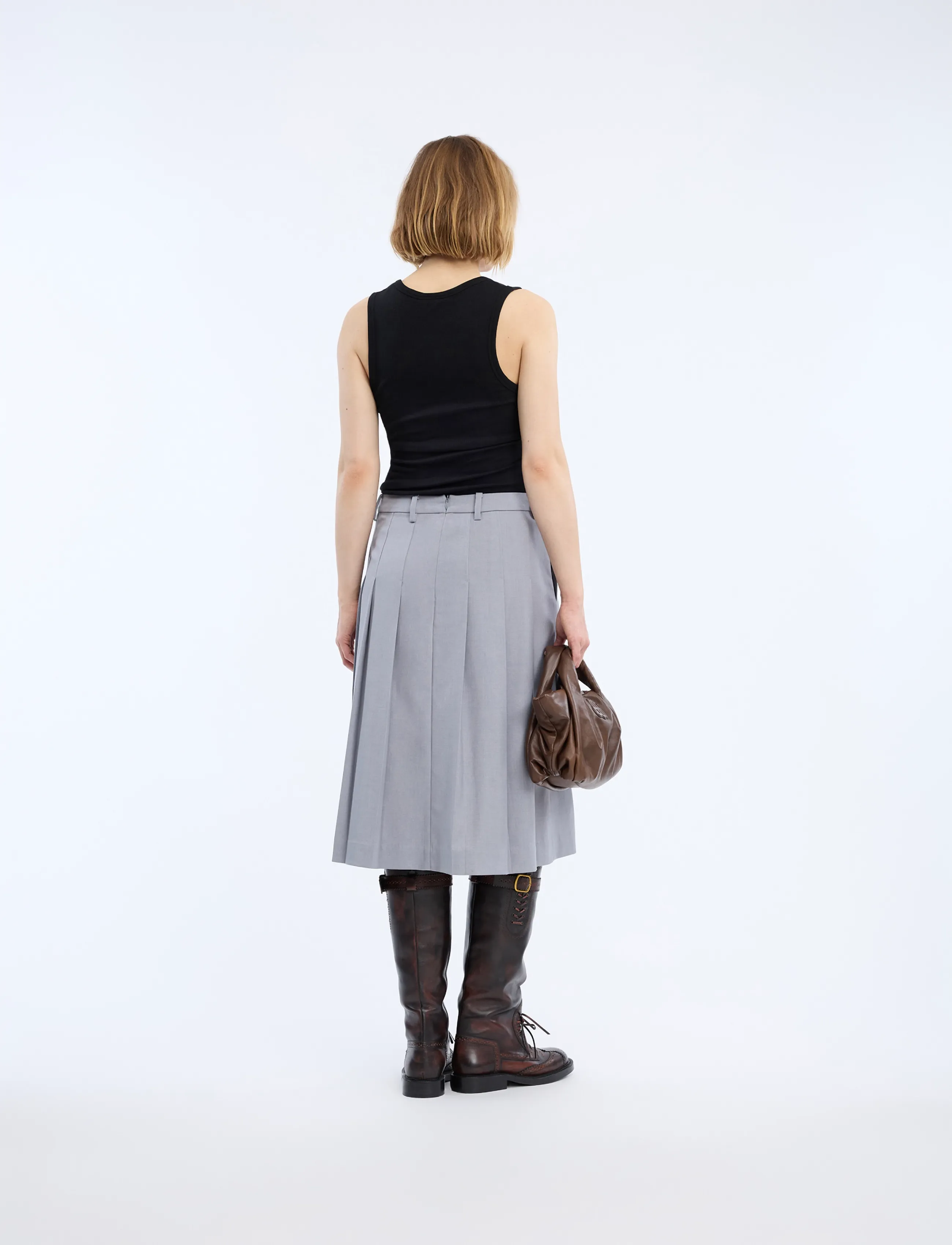 Munthe - VIRONICAE - plisserade kjolar - grey - 1
