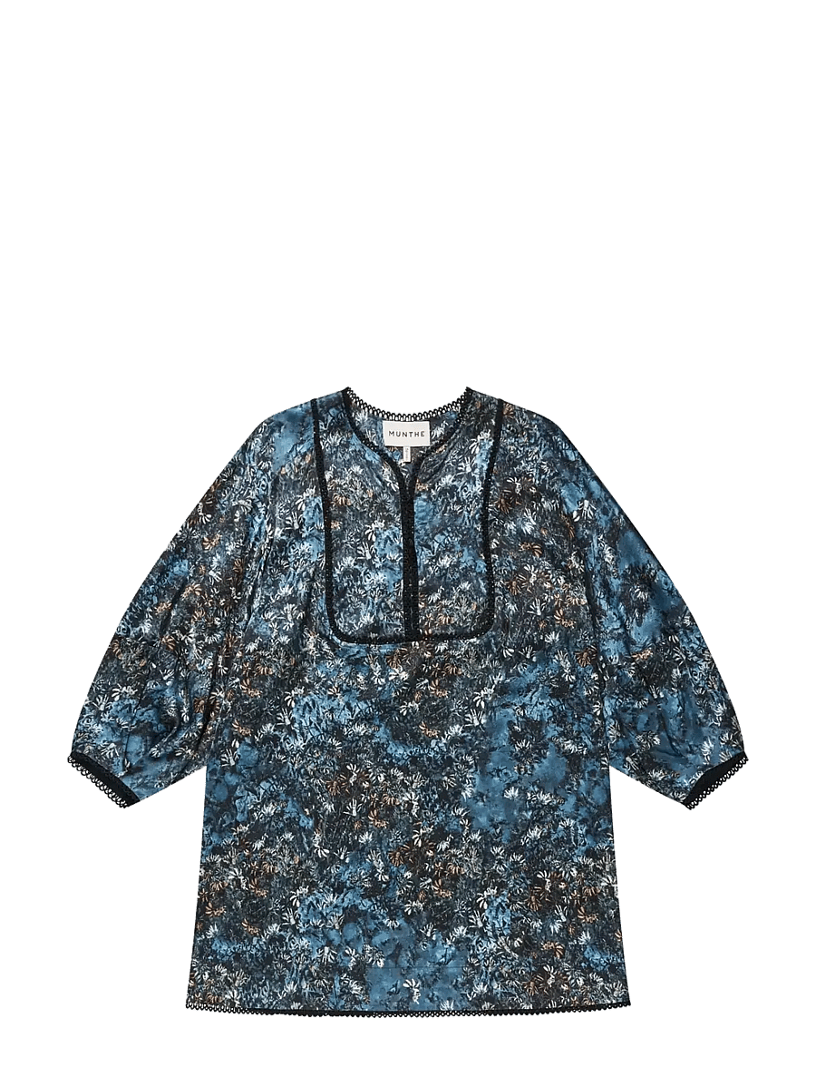 Munthe - VRISTUNA - korta klänningar - print blue - 1