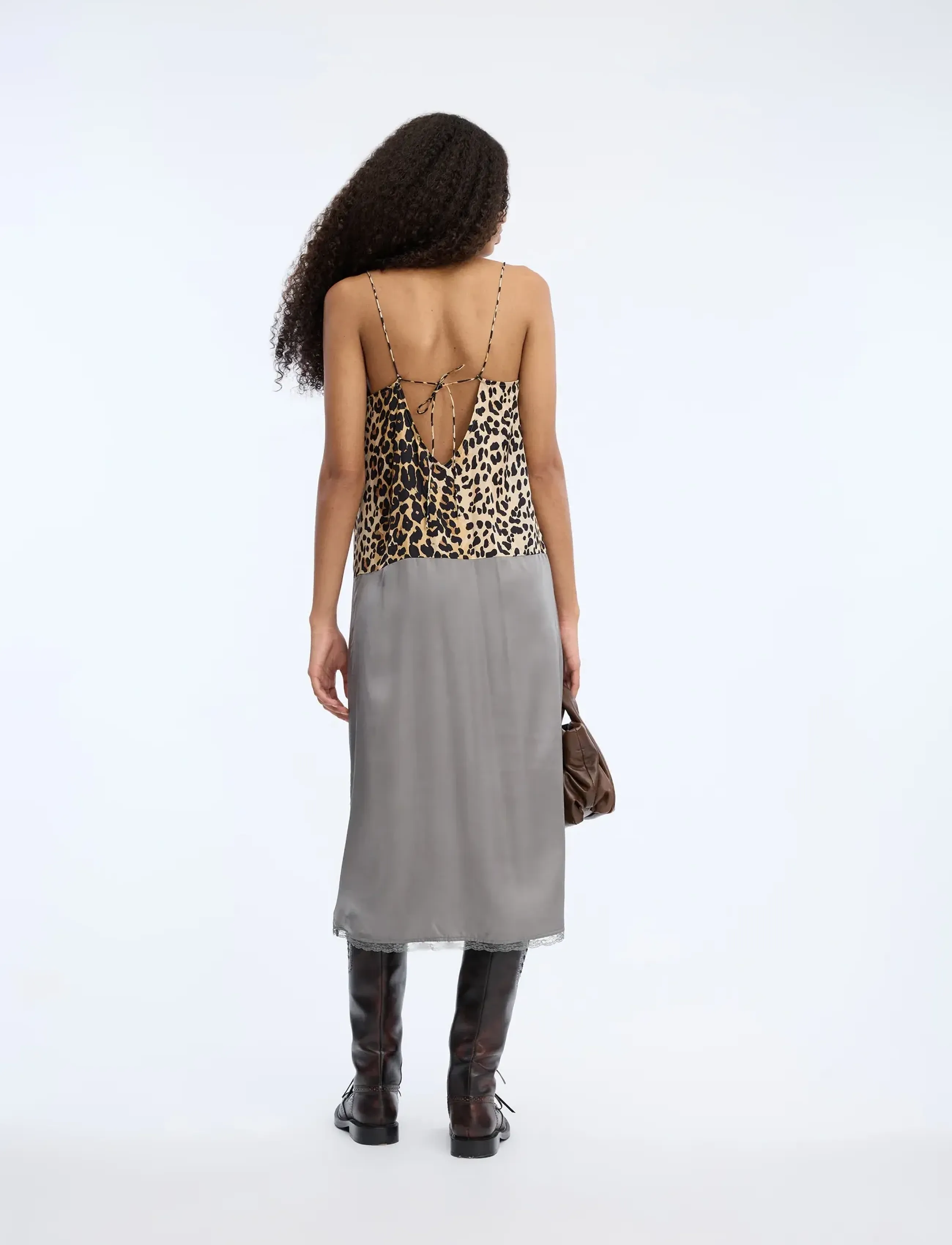 Munthe VARIKA SLIP - Dresses - PRINT ANIMAL / grey