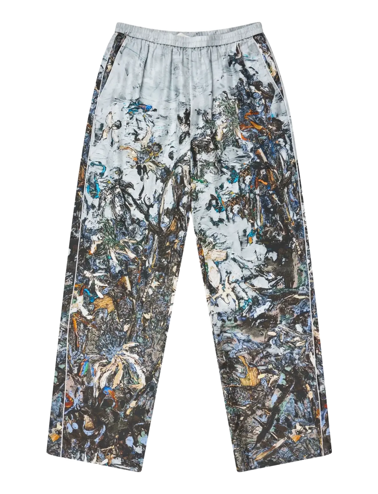 Munthe - VARUM - hosen mit weitem bein - print grey - 1