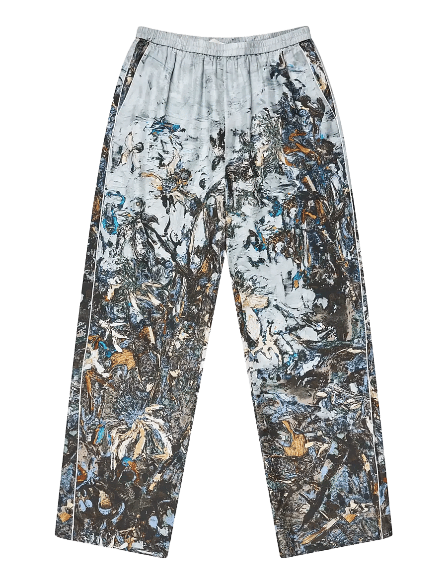 Munthe - VARUM - vida byxor - print grey - 1