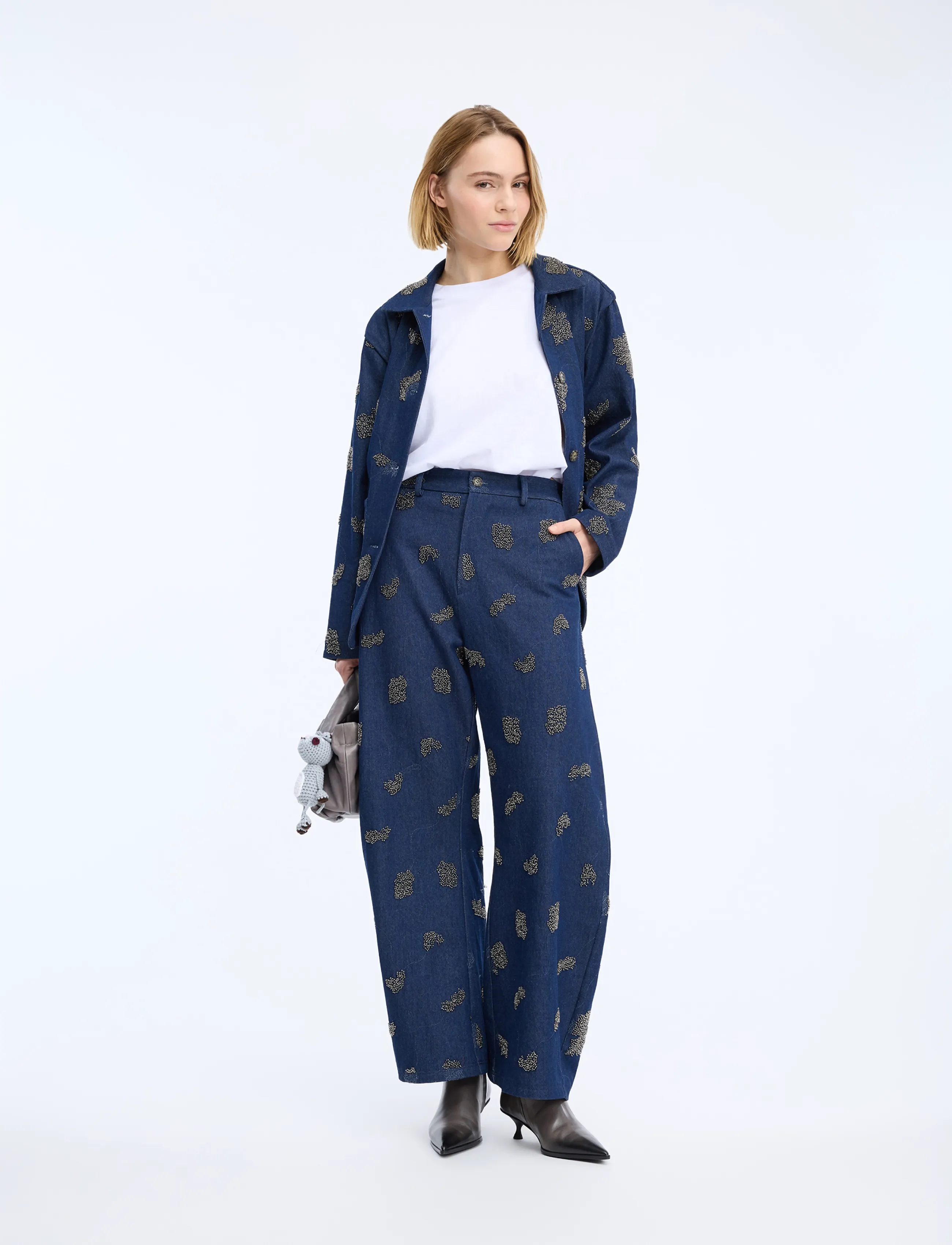 Munthe VASLER - Sirged teksad - NAVY / navy