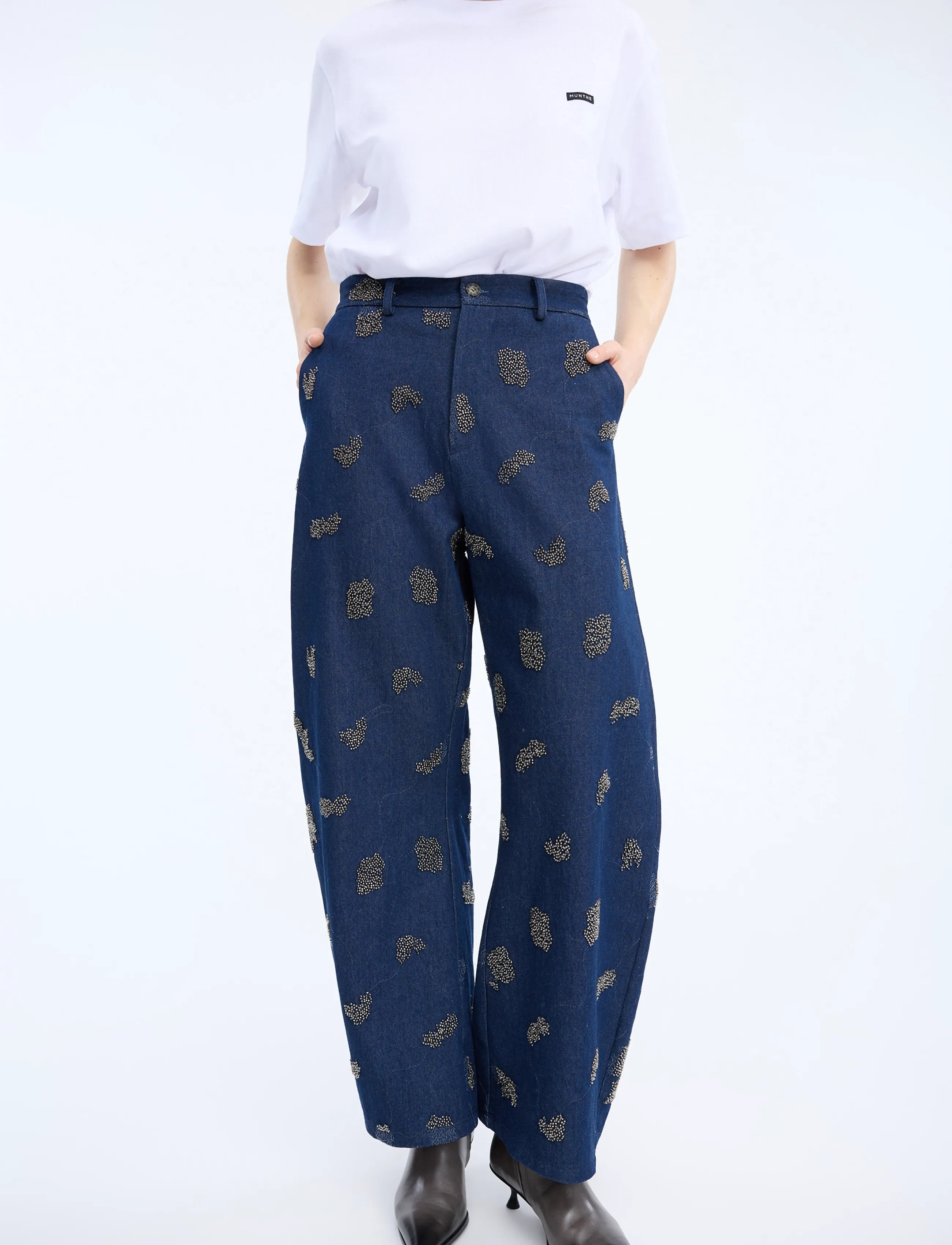Munthe - VASLER - sirged teksad - navy - 4