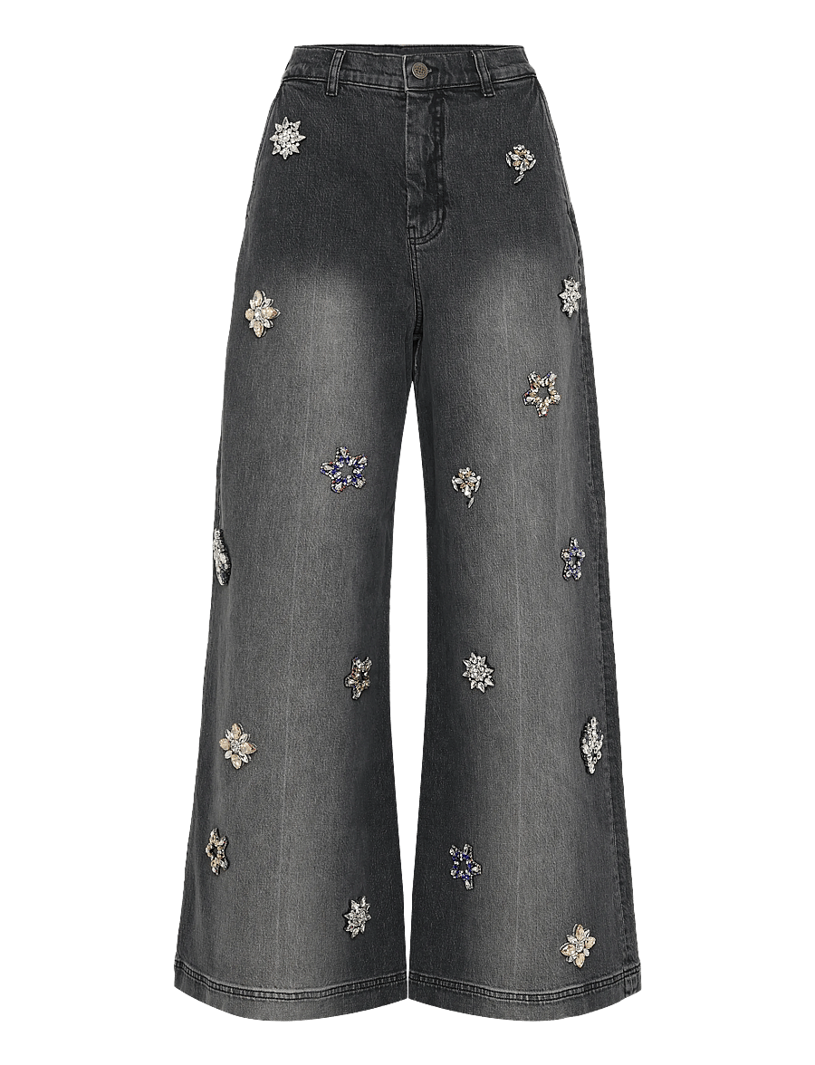 Munthe - VODWAR - wide leg jeans - black - 1