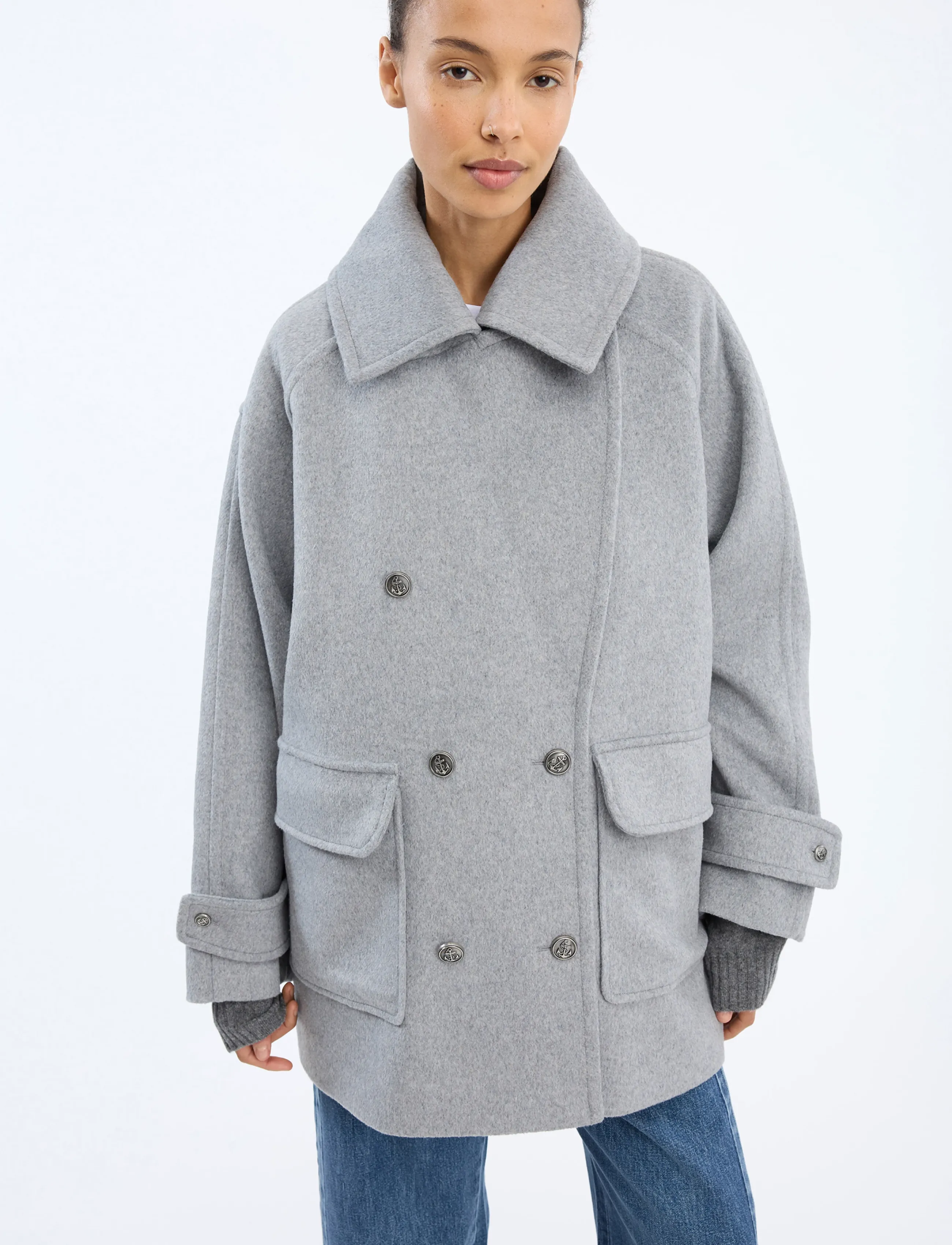 Munthe - VETCH - wolljacken - grey - 3