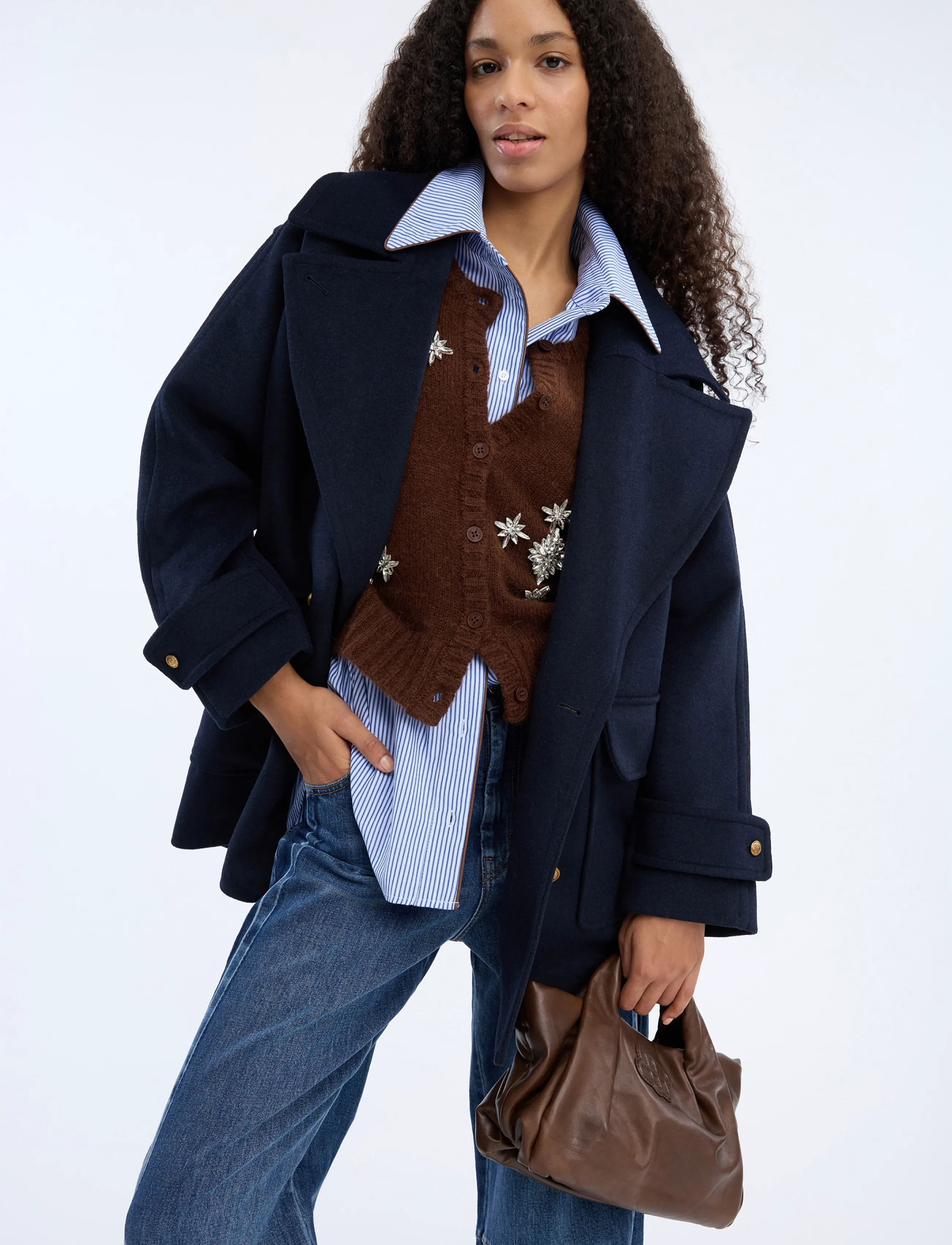 Munthe - VETCH - wolljacken - navy - 3