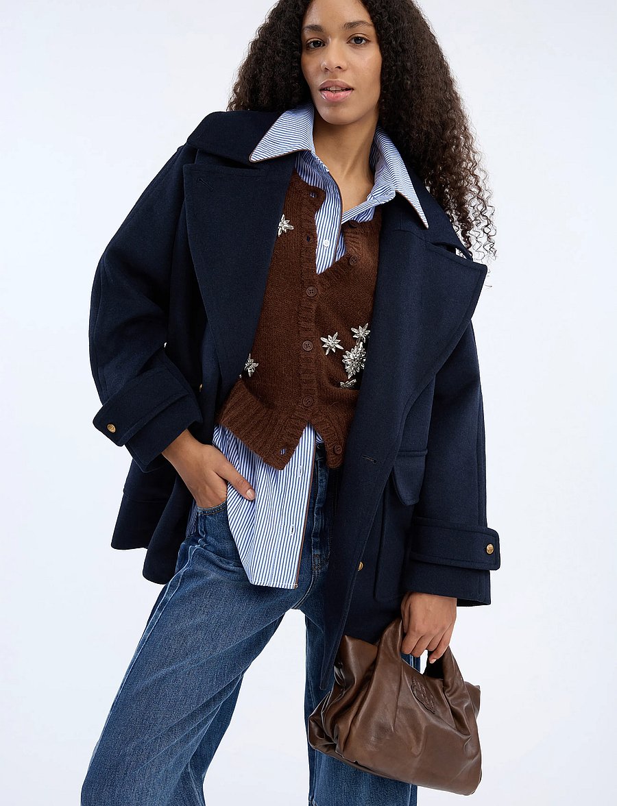 Munthe - VETCH - wolljacken - navy - 3