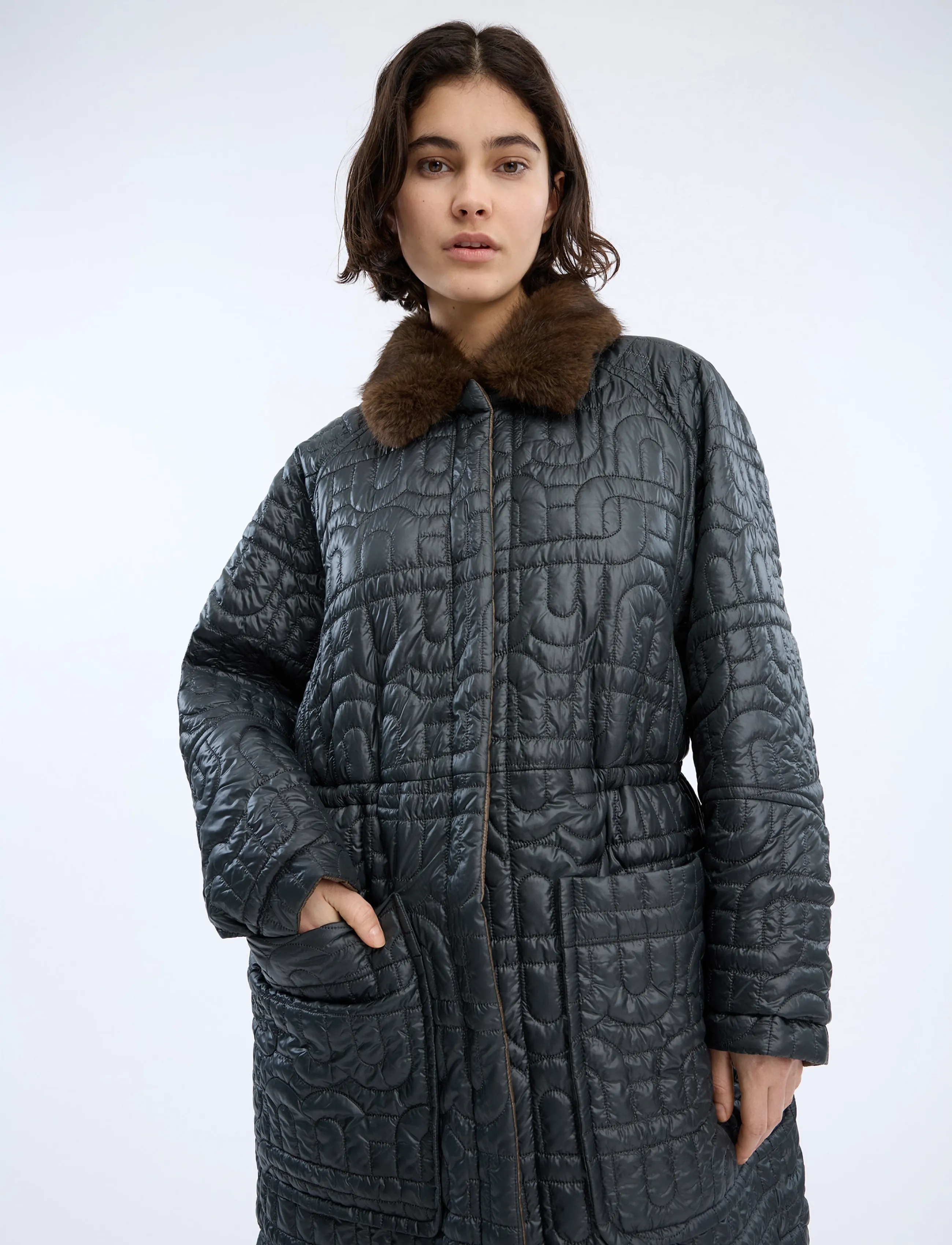 Munthe - VERGER - winter jackets - mix charcoal - 2
