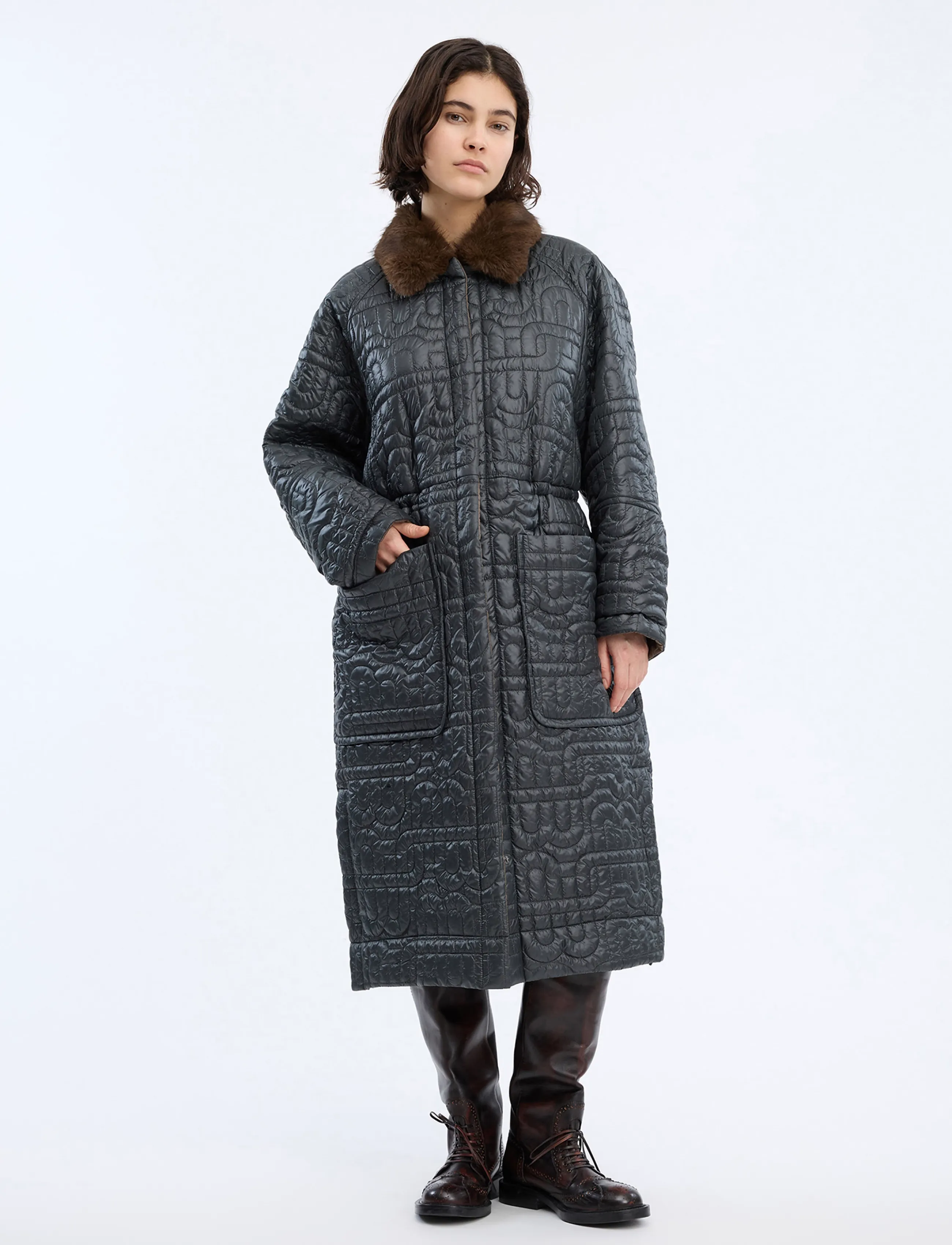 Munthe - VERGER - winter jackets - mix charcoal - 4
