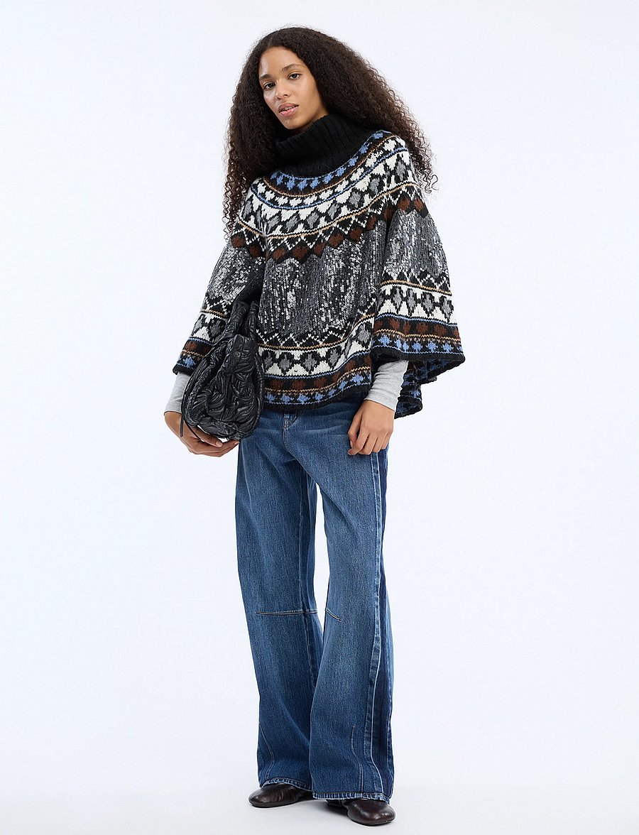 Munthe - VERST - ponchos & capes - mix black - 0