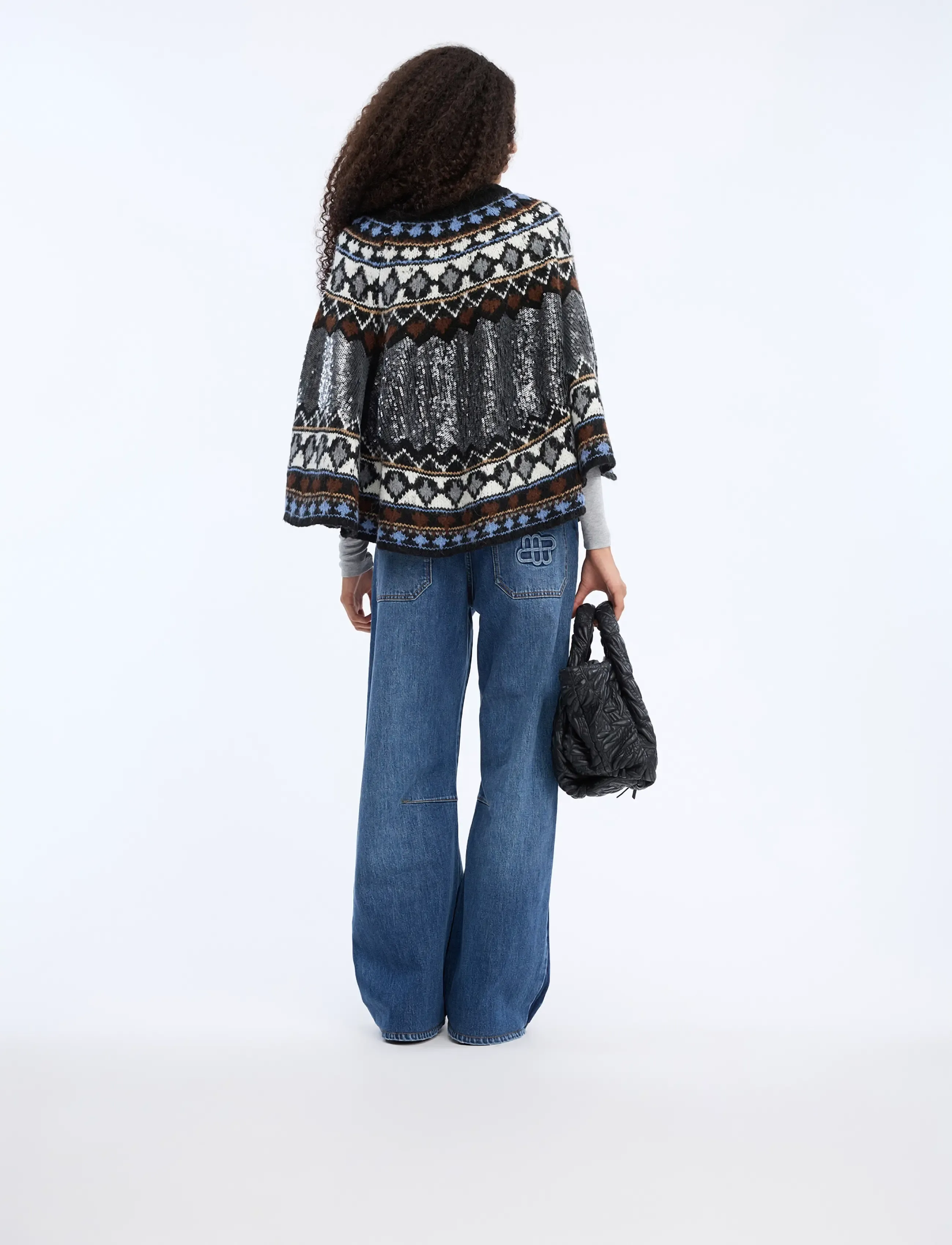 Munthe - VERST - ponchos & capes - mix black - 2