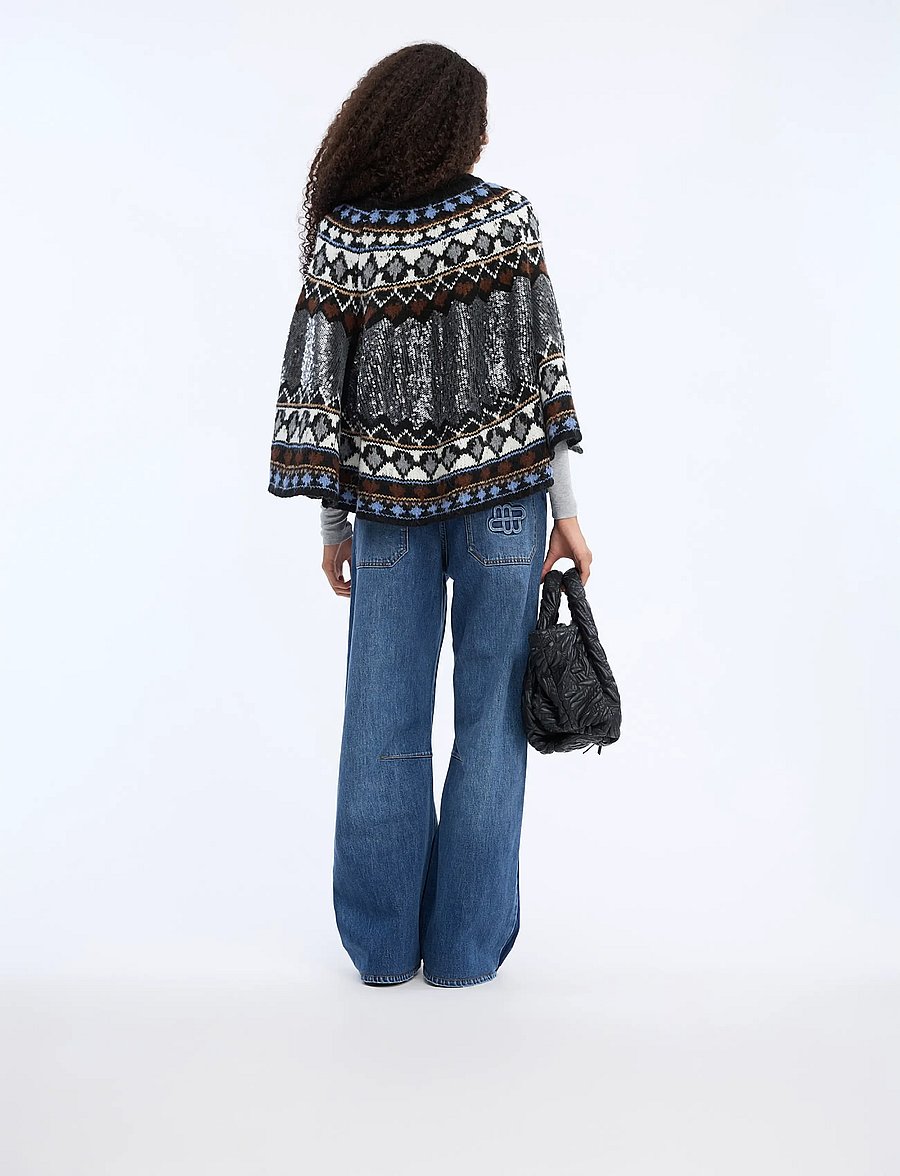 Munthe - VERST - ponchos & capes - mix black - 2