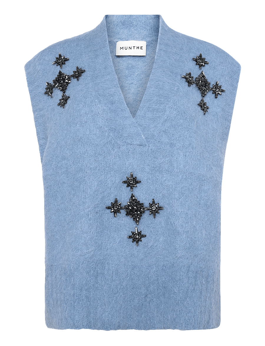 Munthe - VURULIA - kootud vestid - blue - 1