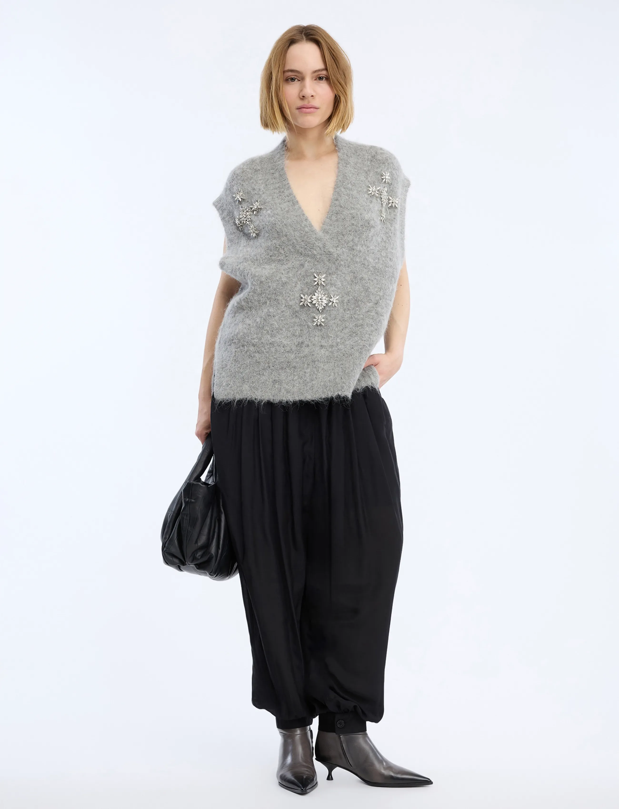 Munthe - VURULIA - knitted vests - grey - 0