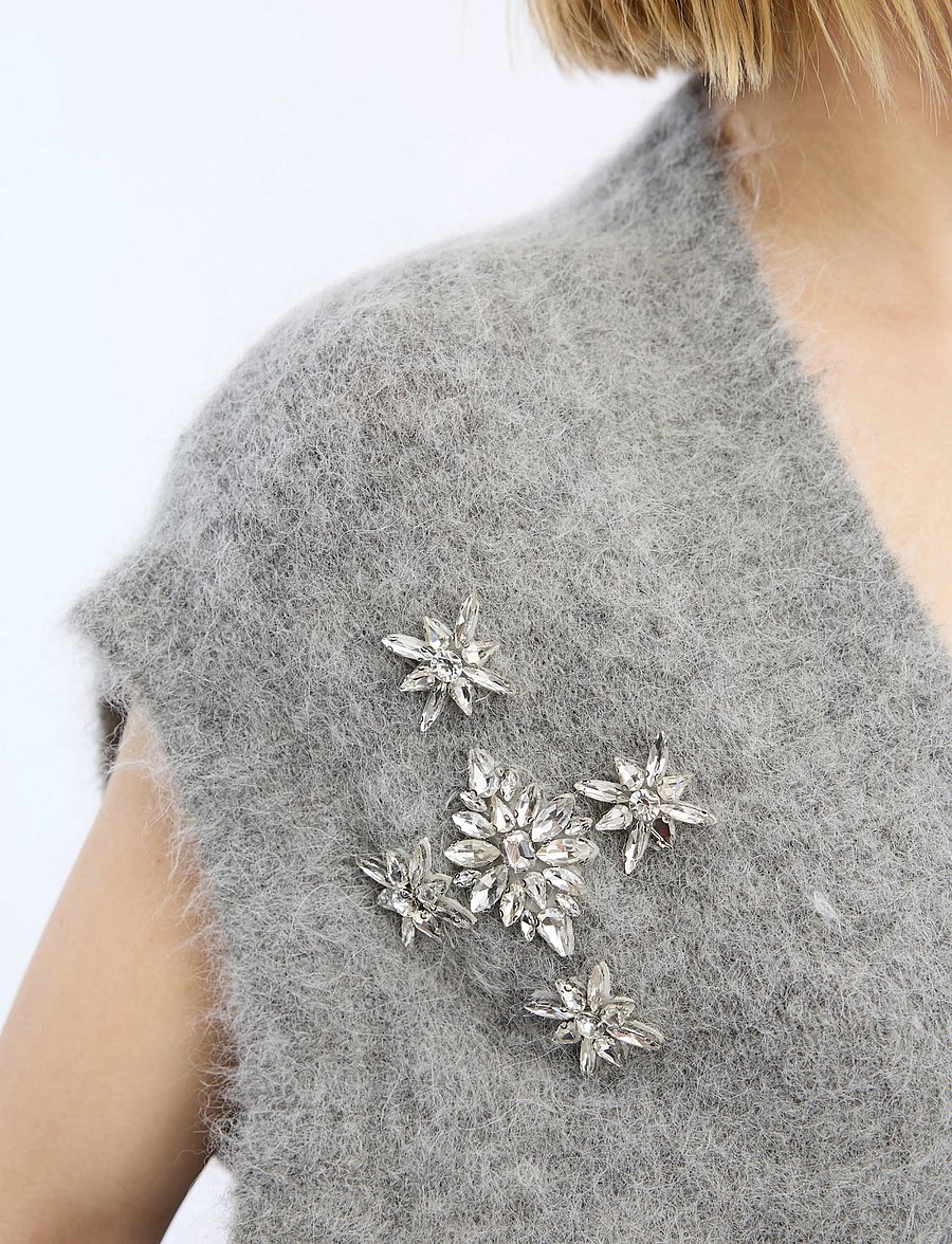 Munthe - VURULIA - knitted vests - grey - 4