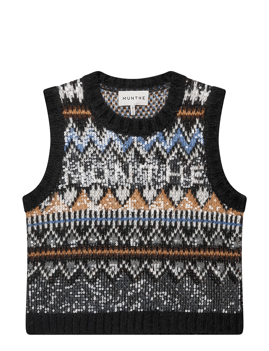 Munthe - VITALISM - knitted vests - mix black - 1