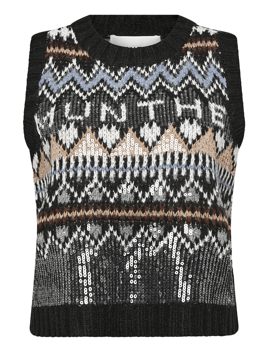Munthe - VITALISM - kootud vestid - mix black - 1