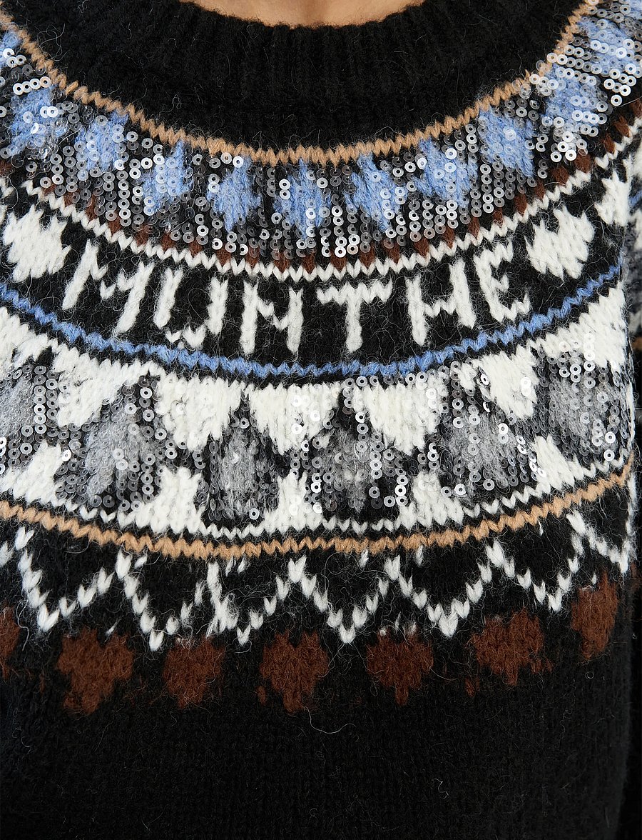 Munthe - VAFFIE - pullover - mix black - 4