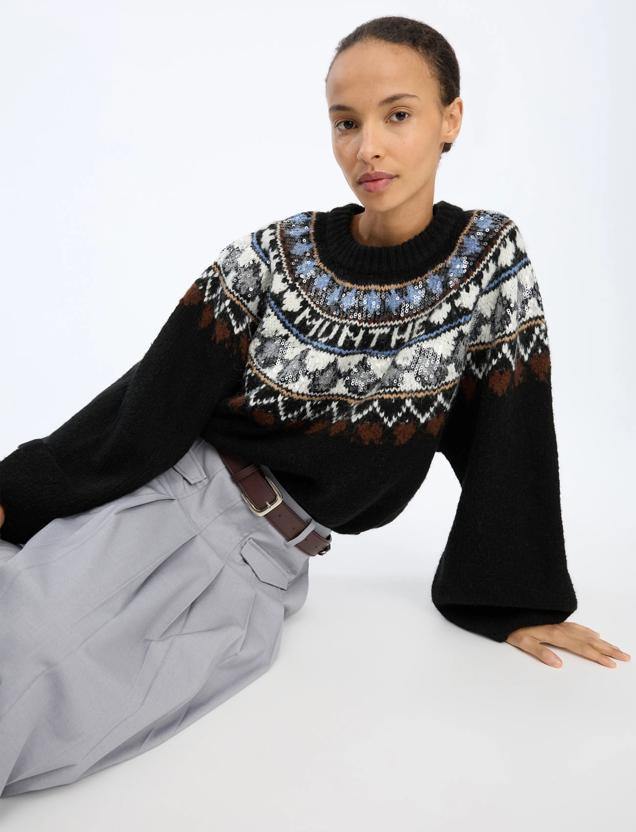 Munthe - VAFFIE - jumpers - mix black - 5