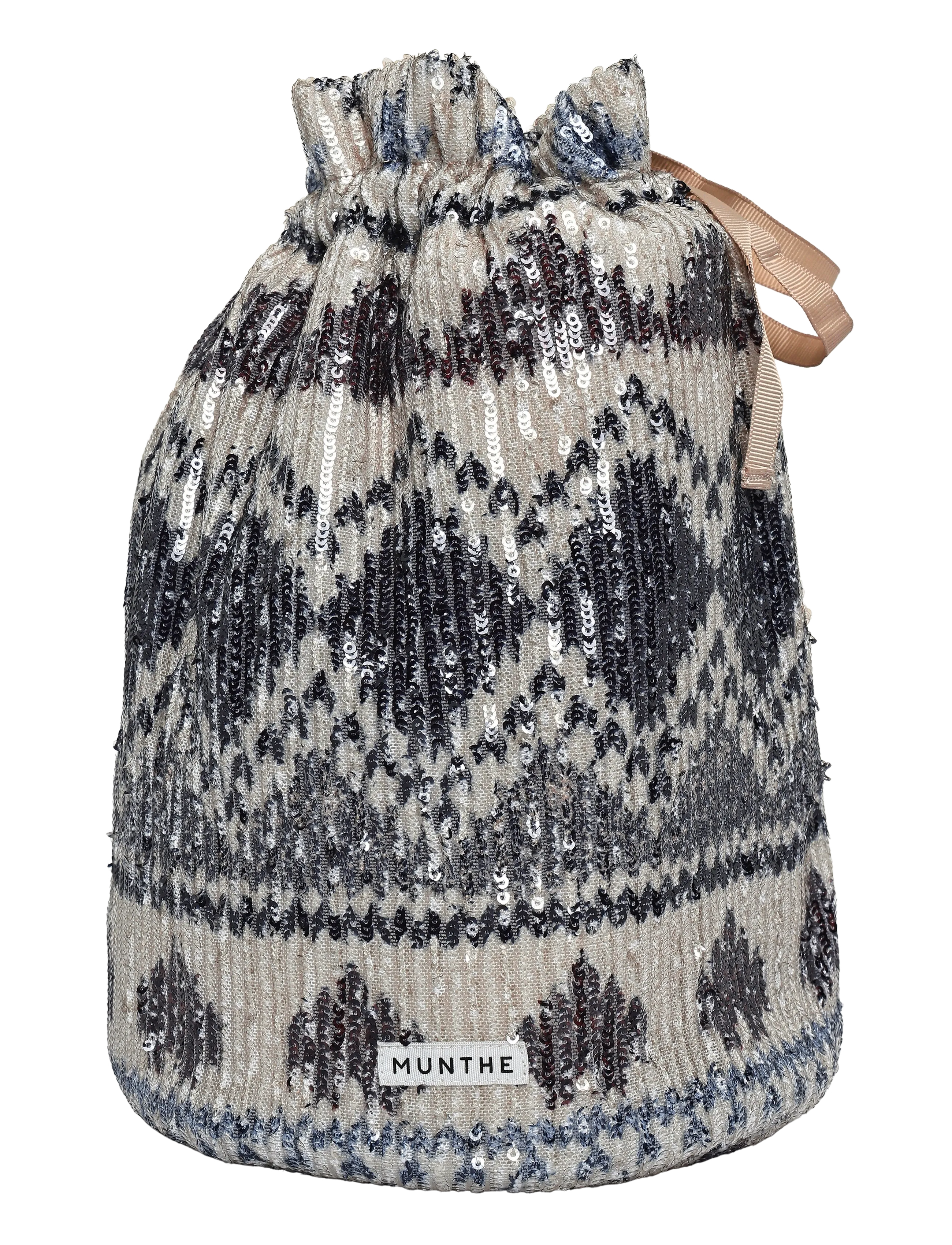 Munthe VALHAL - Bucket Bags - PRINT CAMEL / beige