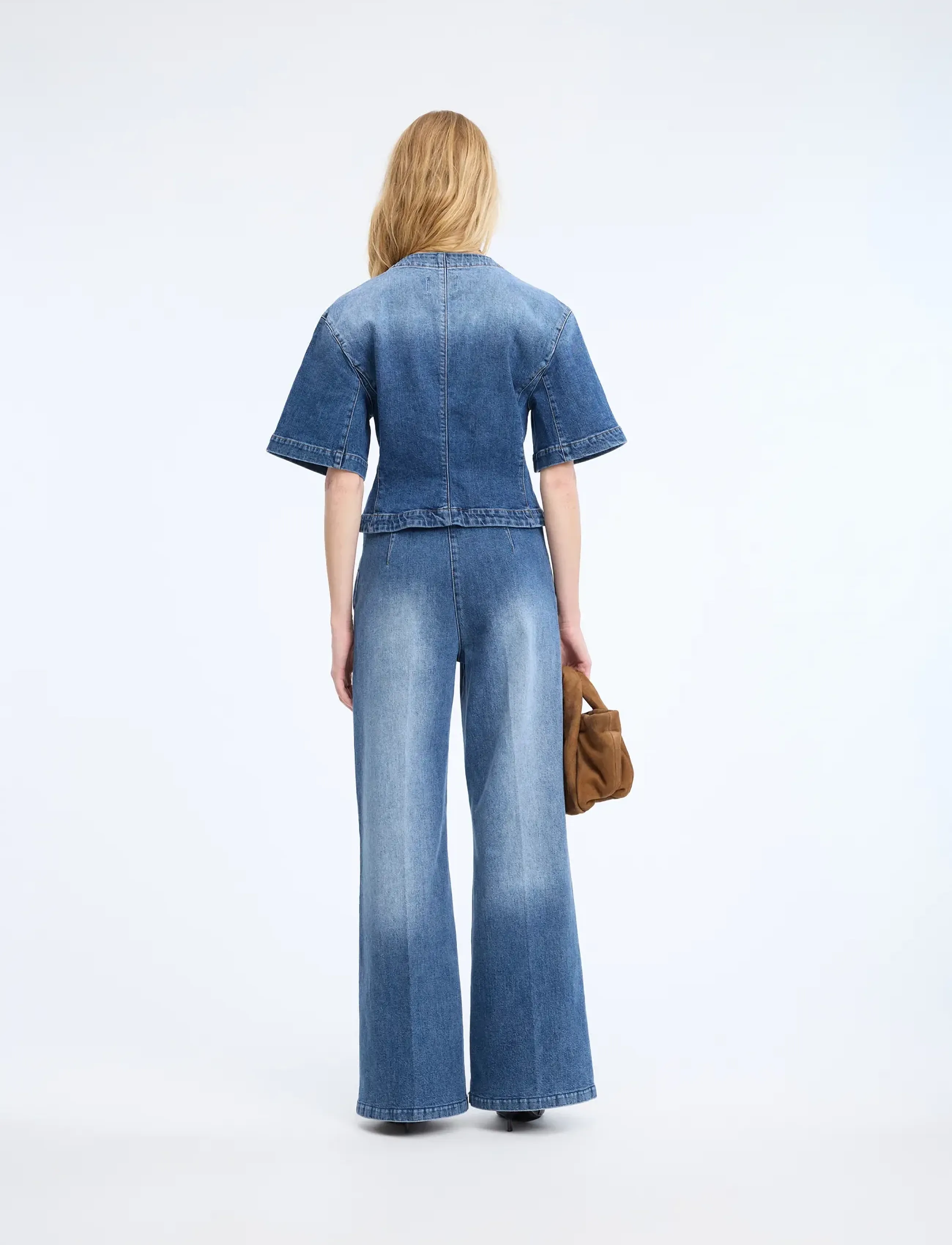 Munthe - CASSIA - short-sleeved blouses - blue - 5