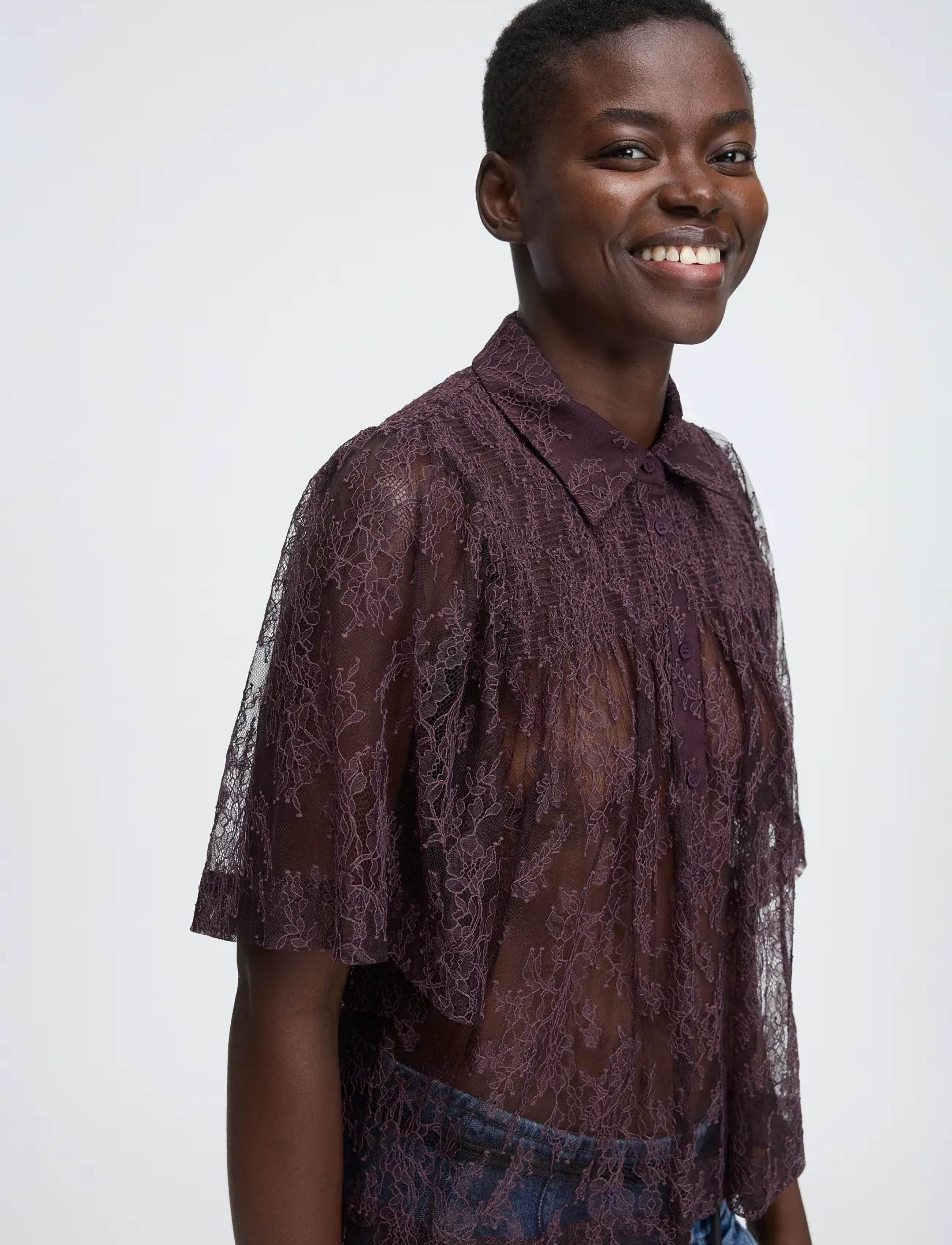 Munthe - CAMELLY - short-sleeved shirts - plum - 4
