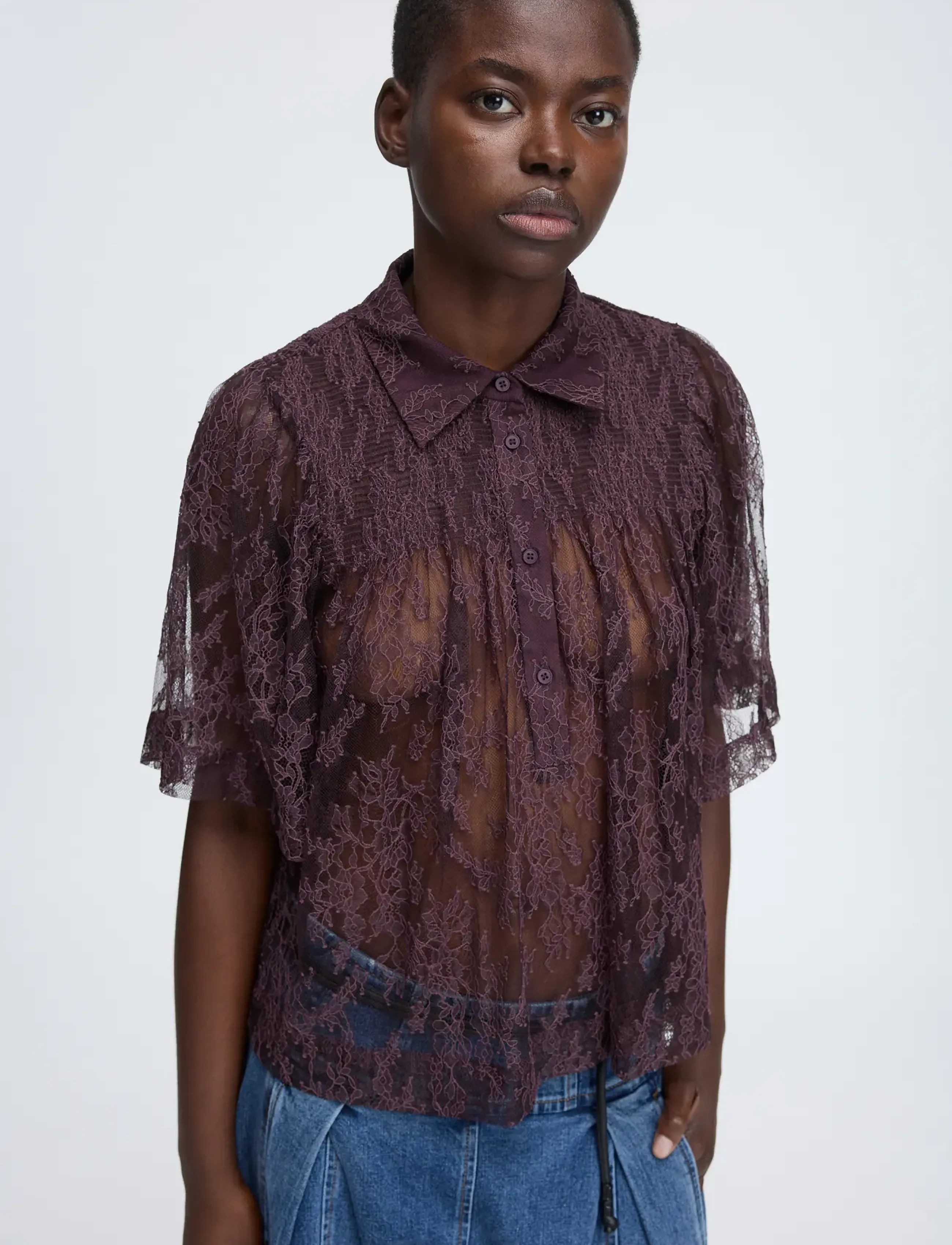 Munthe - CAMELLY - short-sleeved shirts - plum - 5