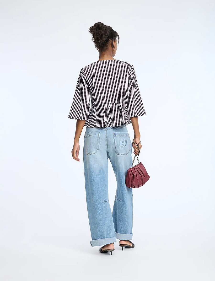 Munthe - CAPRI - blusen mit dreiviertelärmel - plum - 2