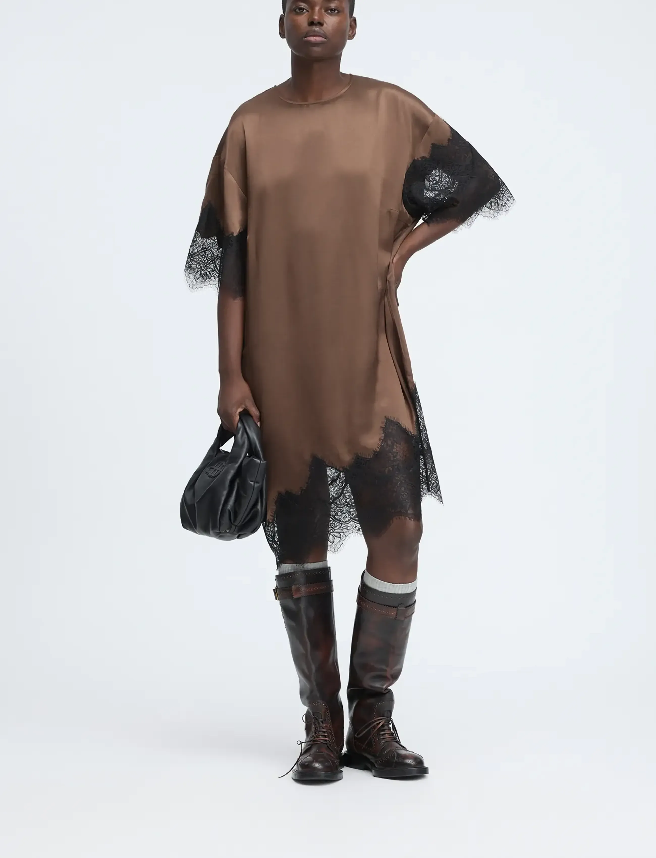 Munthe CAITLYNNA - Short Dresses - BROWN / brown