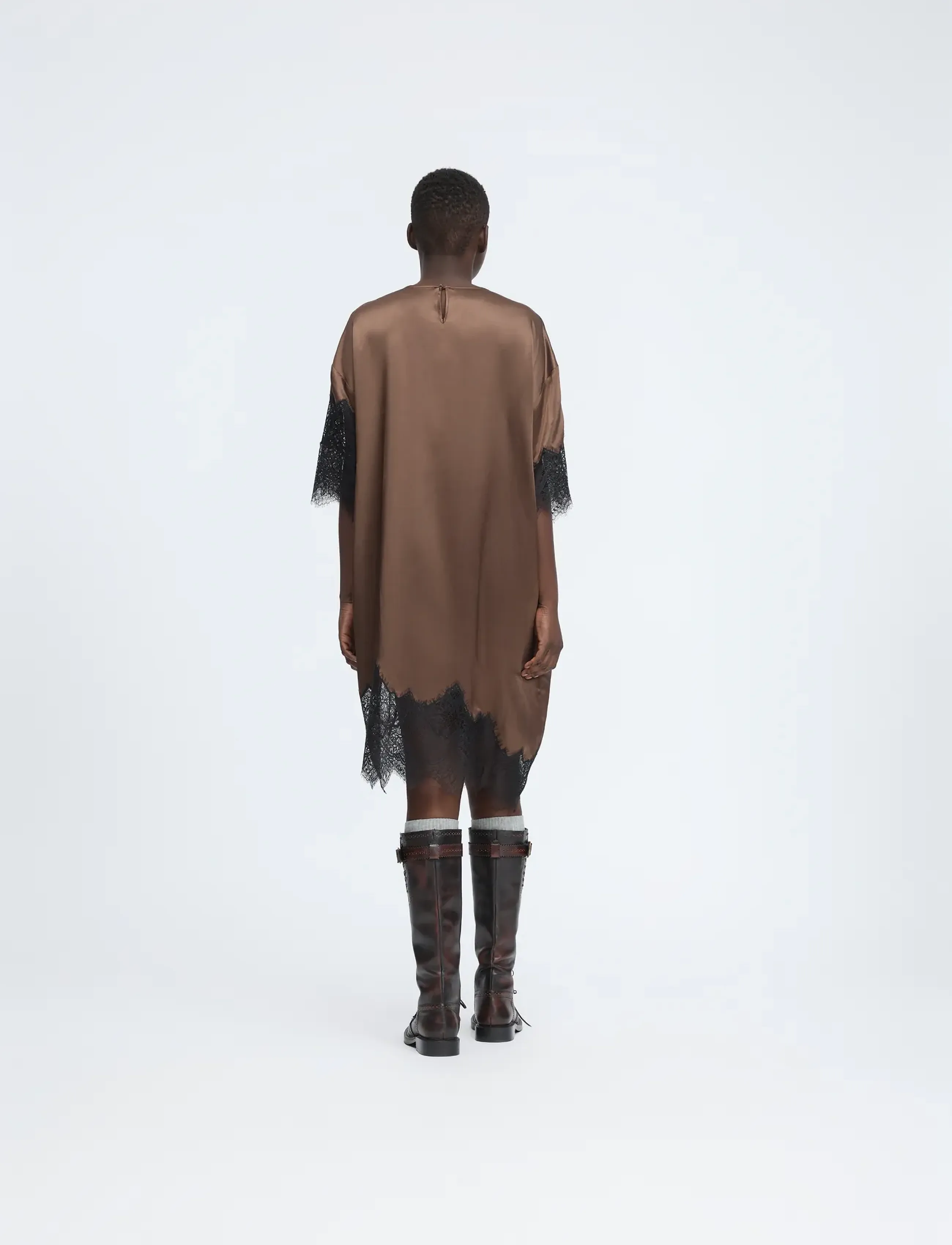 Munthe - CAITLYNNA - lace dresses - brown - 4