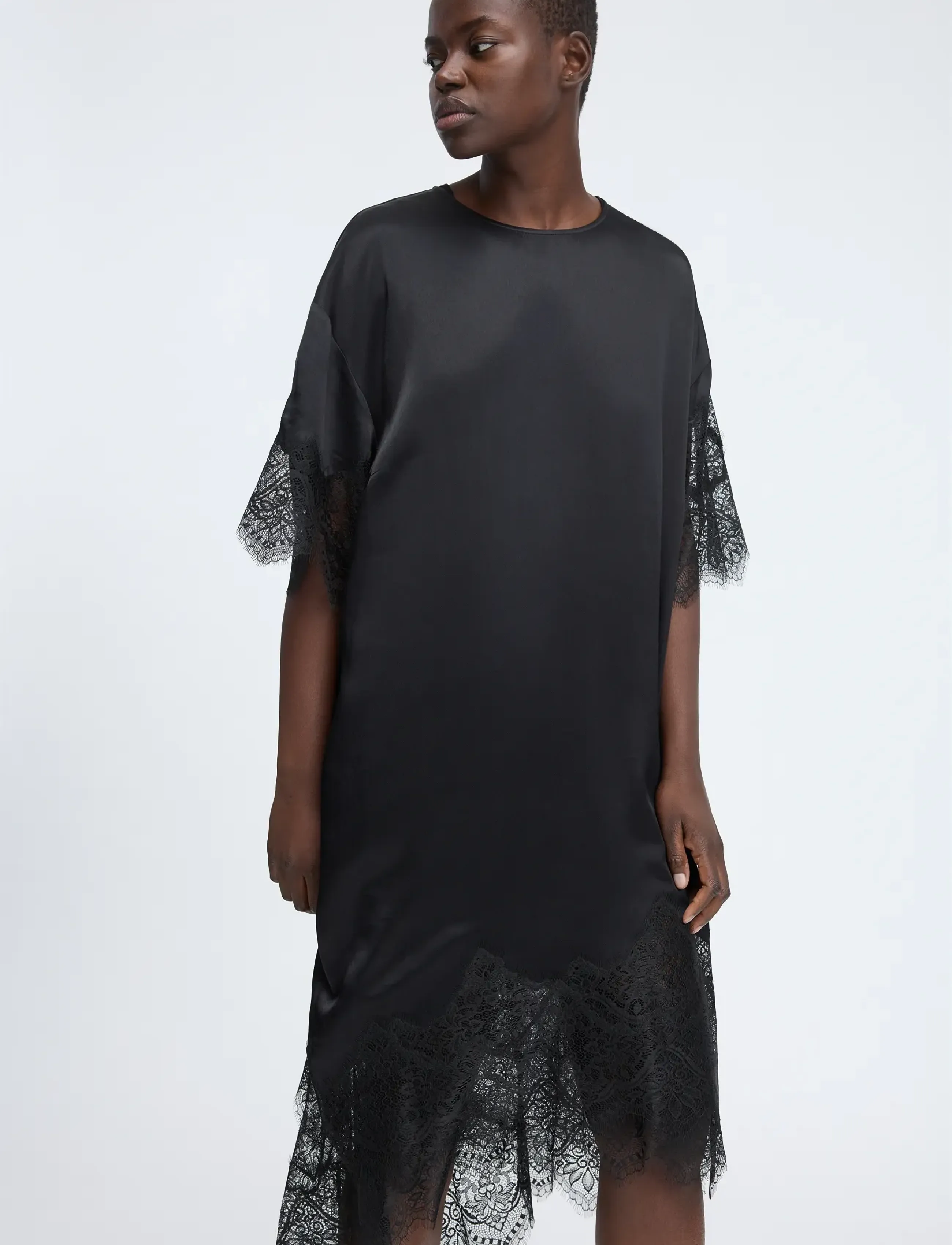 Munthe - CAITLYNNA SLIP - slip dresses - black - 5