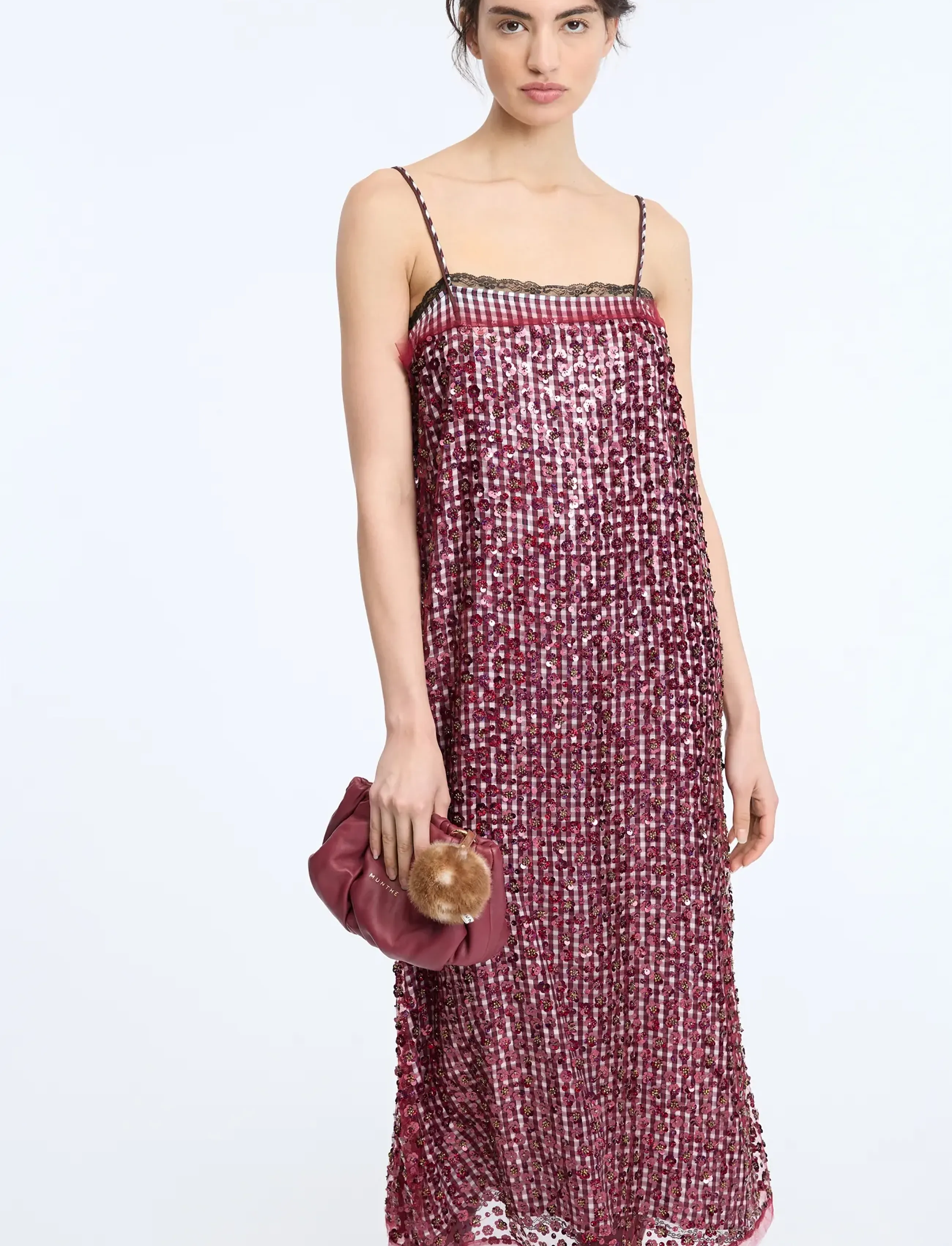 Munthe CURRINA - Paillettenkleider - BORDEAUX / burgundy