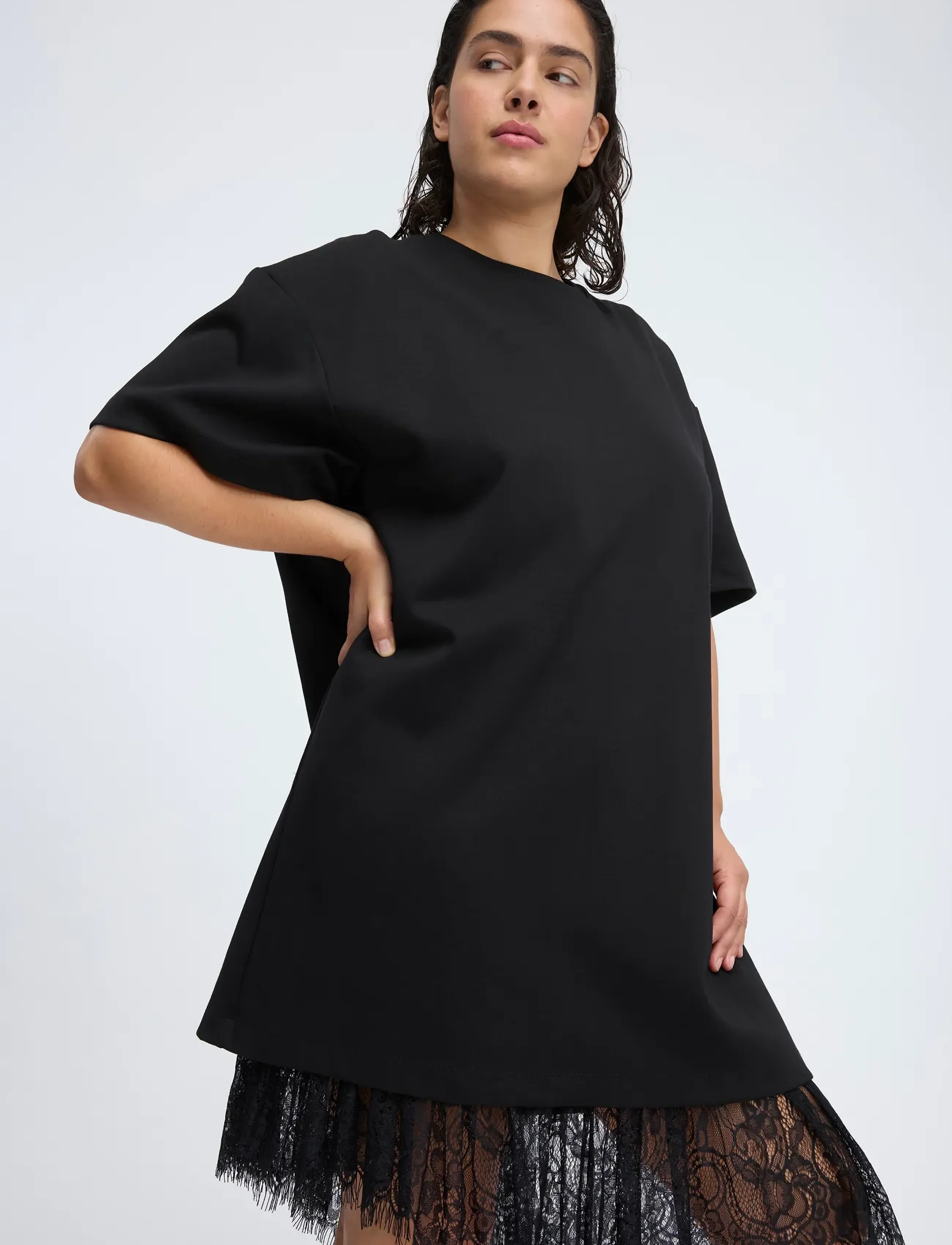 Munthe ROSIE - T-shirtklänningar - BLACK / black