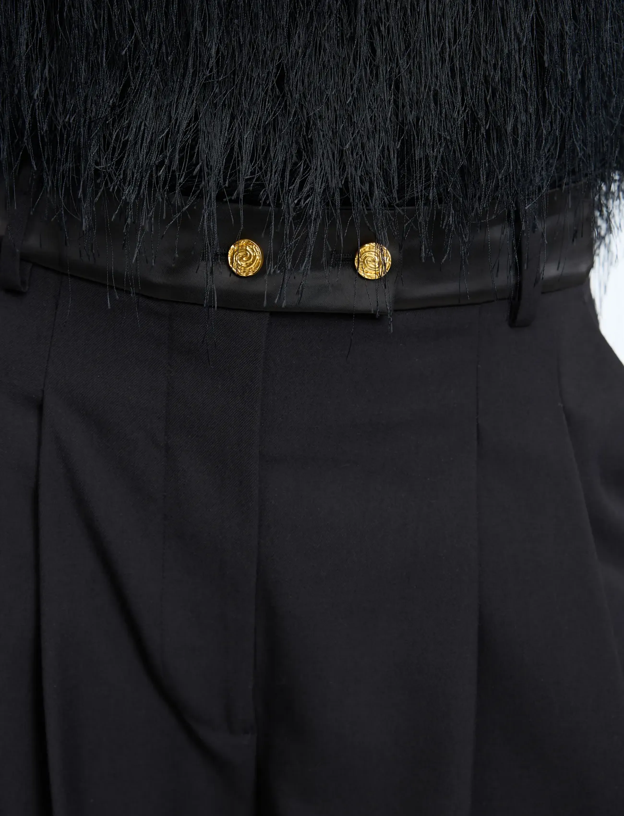 Munthe - CHARMY - vida byxor - black - 4