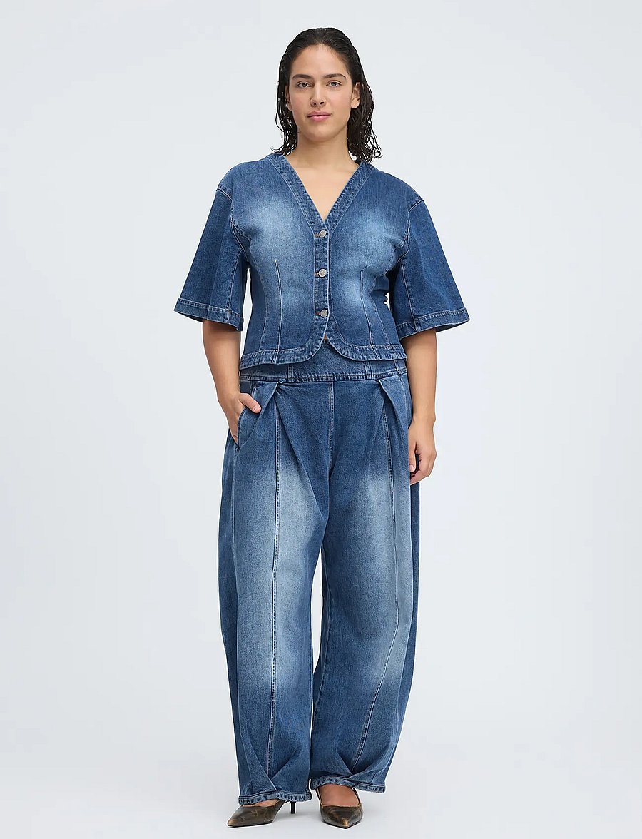 Munthe - CORALYNE - barrel jeans - blue - 4