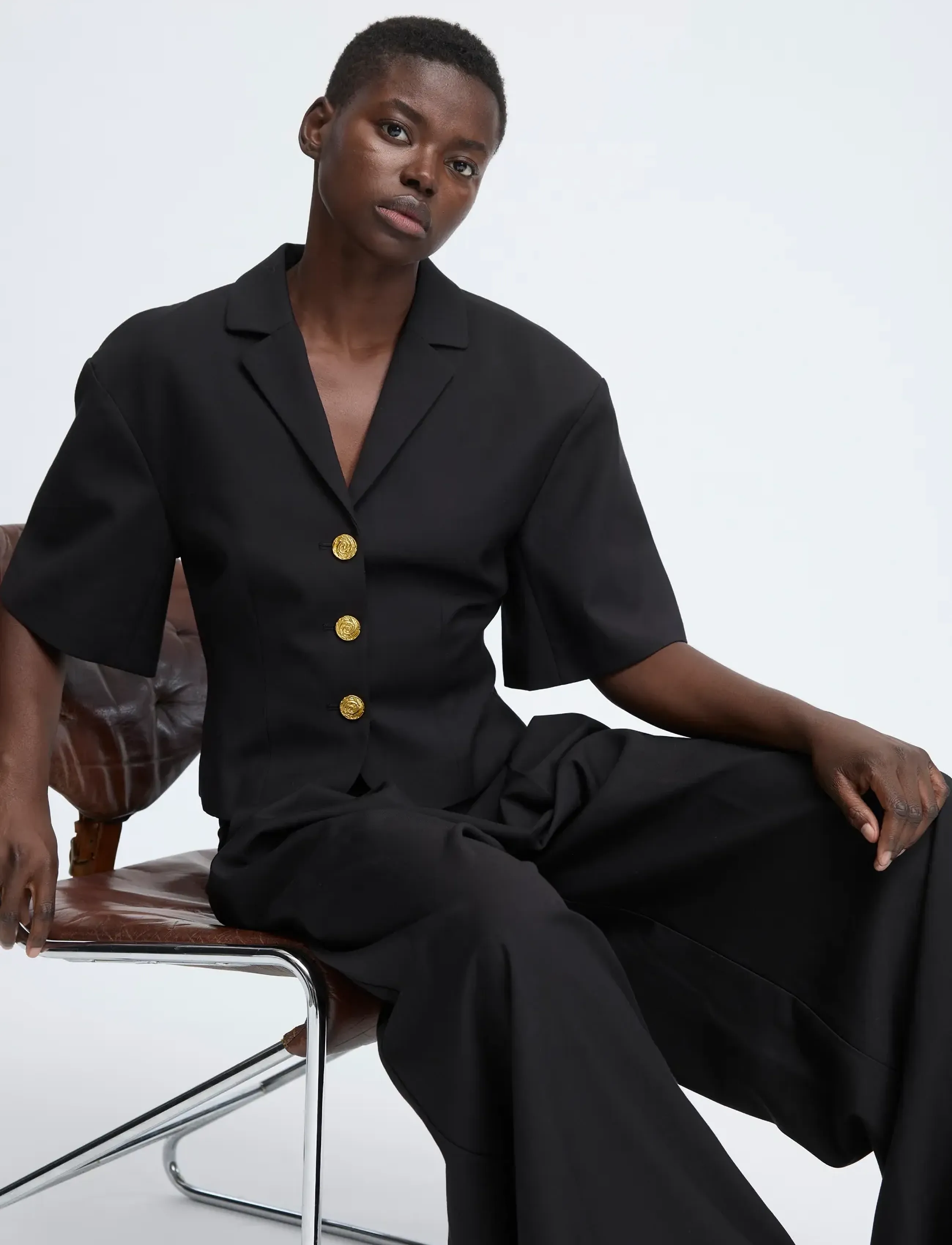Munthe - CORALIE - cropped blazers - black - 3