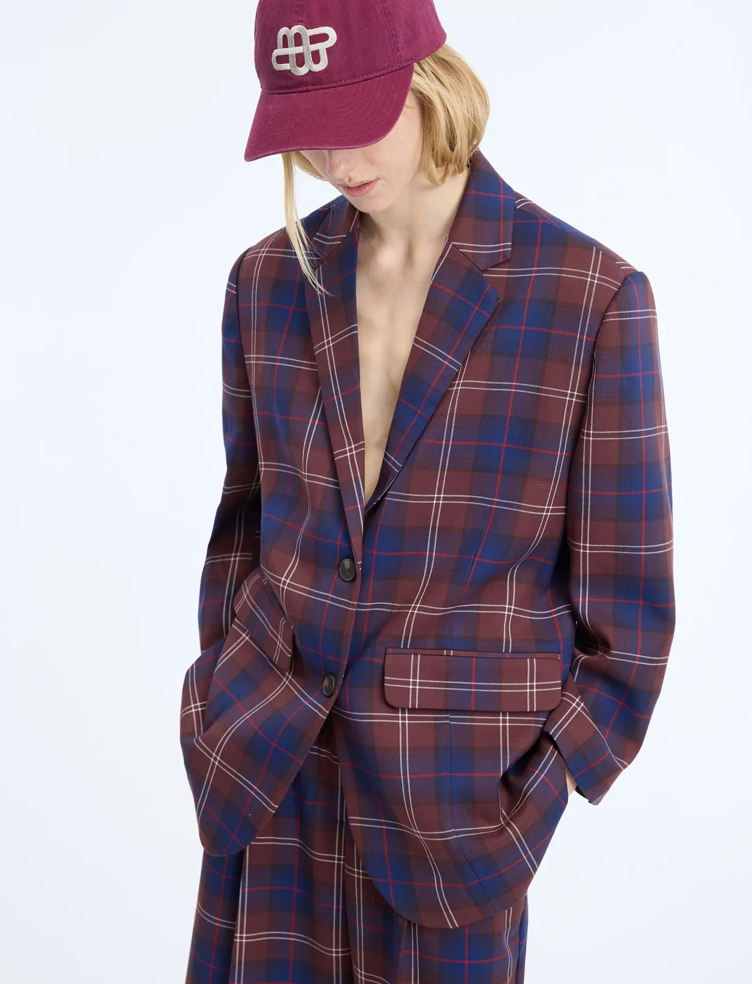 Munthe - CAKETTA - single breasted blazers - plum - 2
