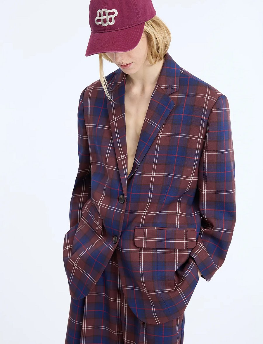 Munthe - CAKETTA - einreihige blazer - plum - 2